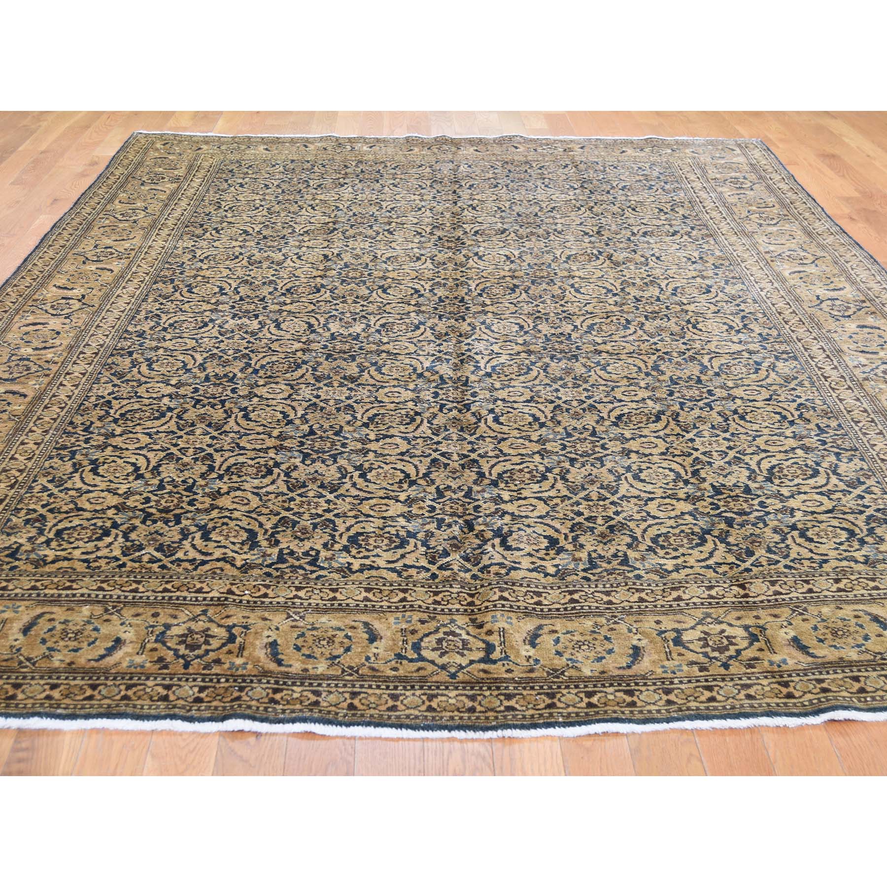 7-x10-6  Antique Persian Tabriz Full Pile Exc Condition Hand Knotted Oriental Rug 