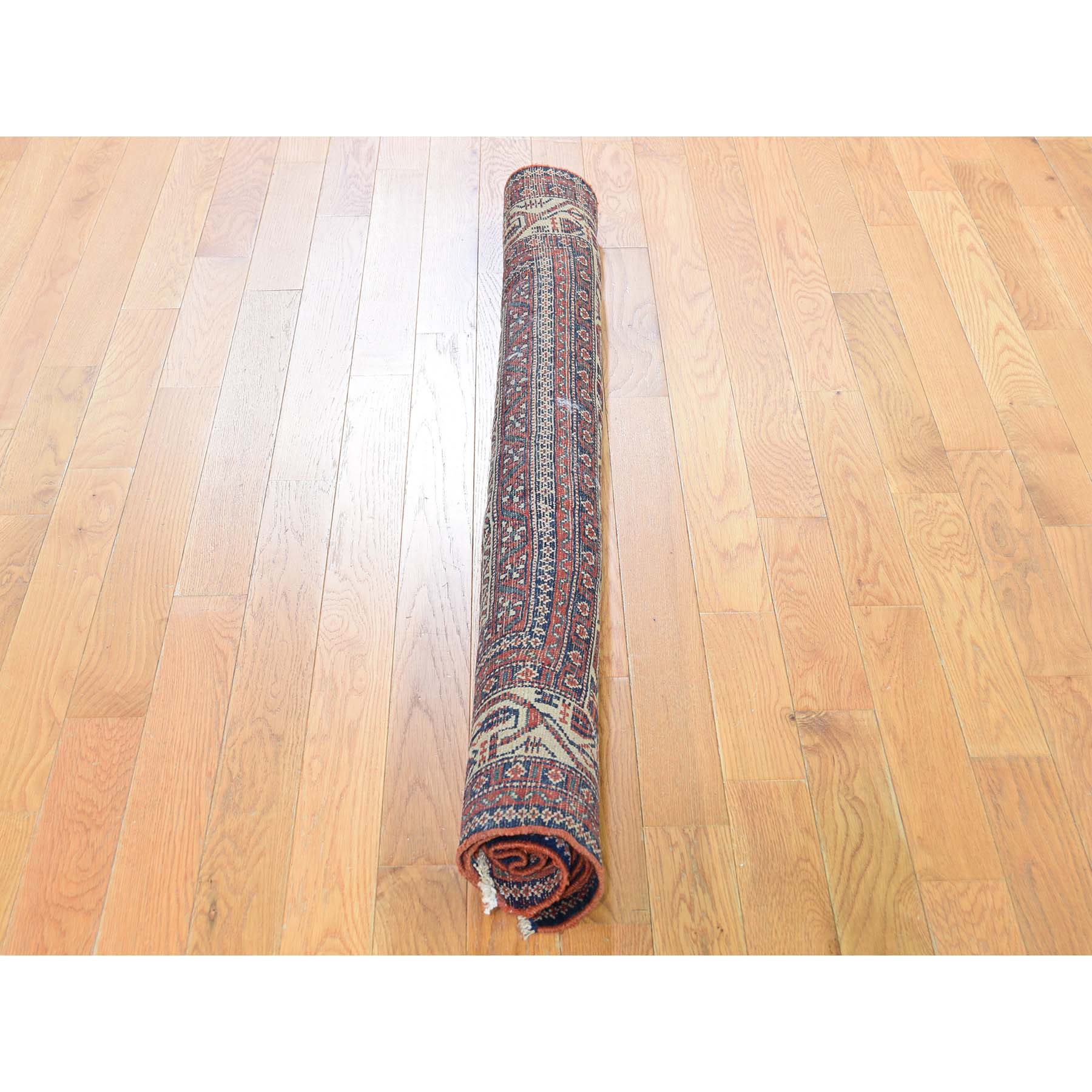 4-5 x6-5  Antique Persian Seraband Good Condition Even Wear Pure Wool Hand-Knotted Oriental Rug 