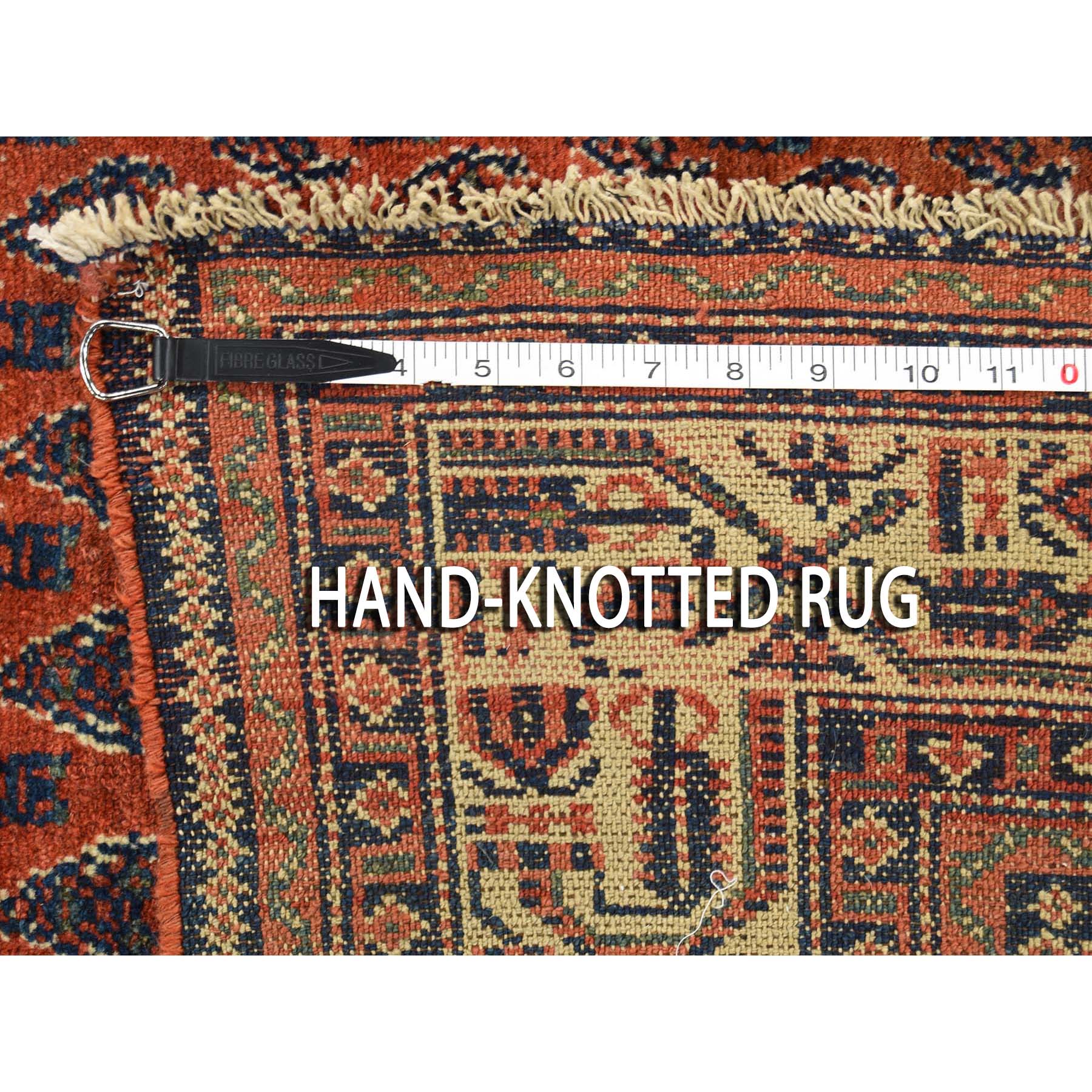 4-5 x6-5  Antique Persian Seraband Good Condition Even Wear Pure Wool Hand-Knotted Oriental Rug 