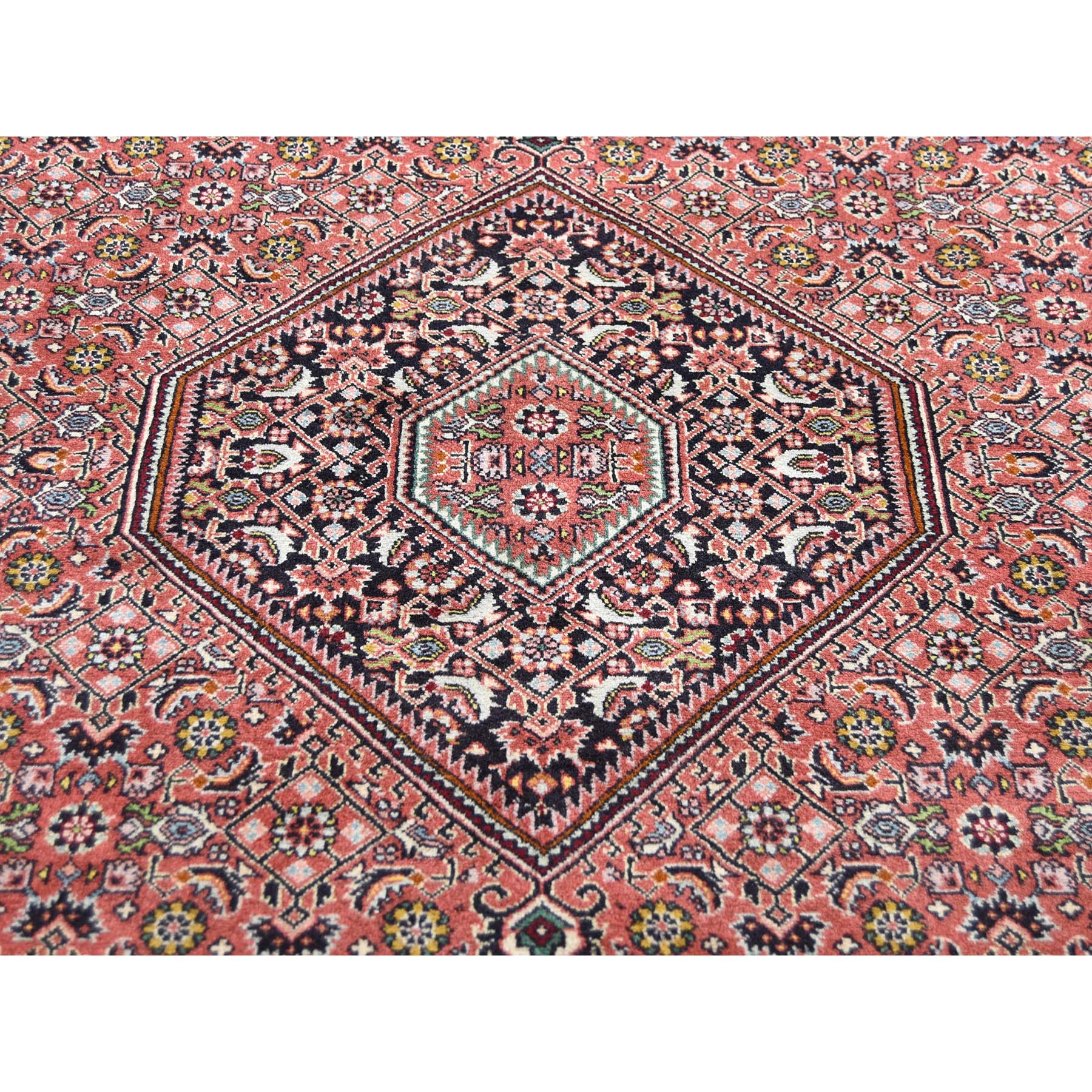 6-7 x9-8  Light Pink New Persian Bijar 300 KPSI Hand-Knotted Oriental Rug 