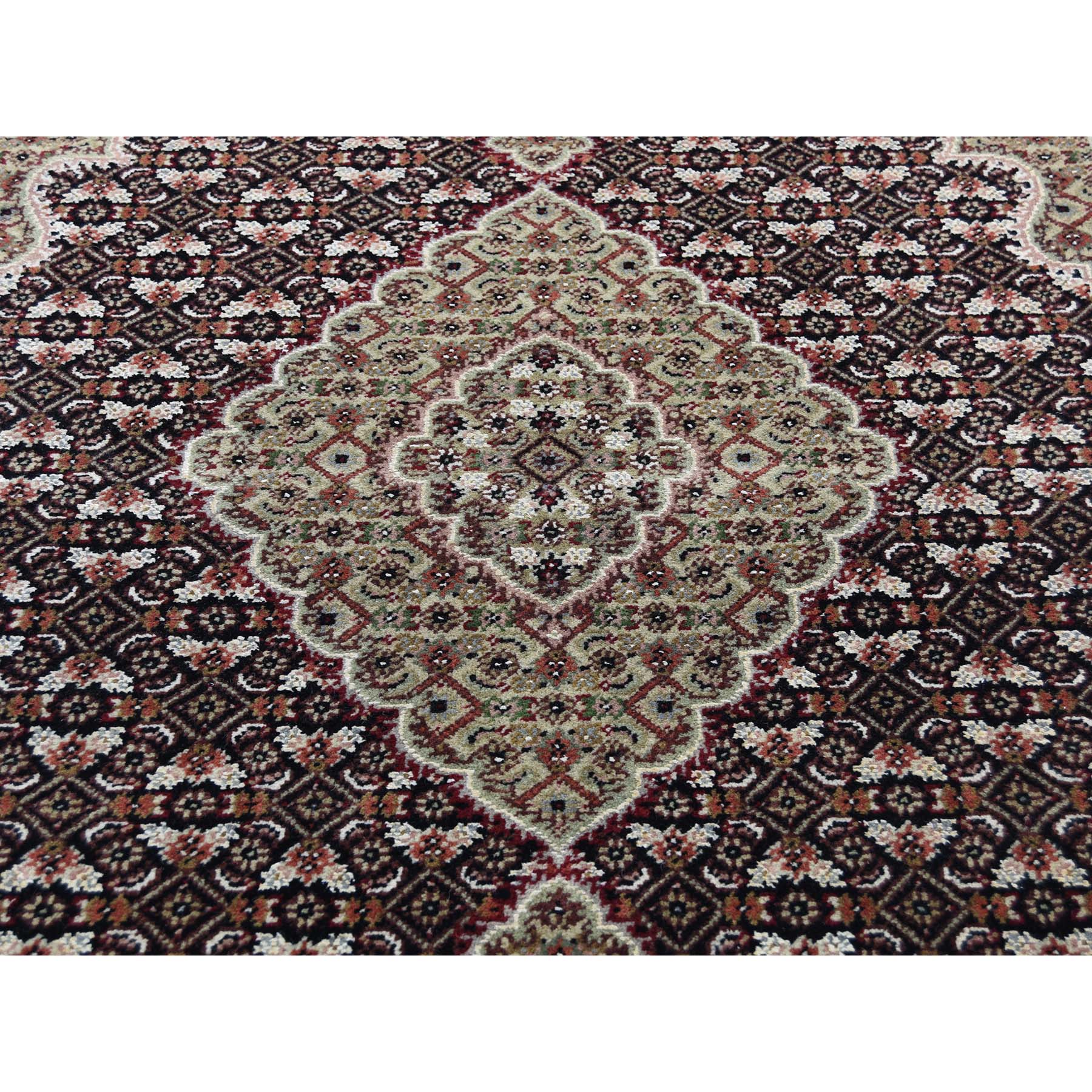 5-x6-8  Black Tabriz Mahi Wool and Silk Hand-Knotted Oriental Rug 