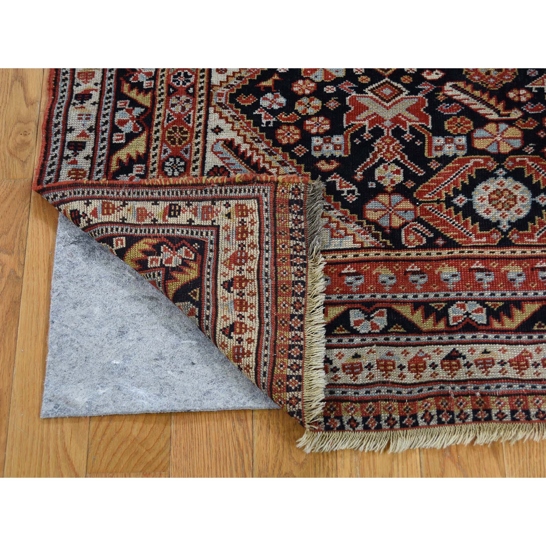 4-2 x6- Antique Persian Qashqai Ever Wear Pure Wool Hand-Knotted Oriental Rug 