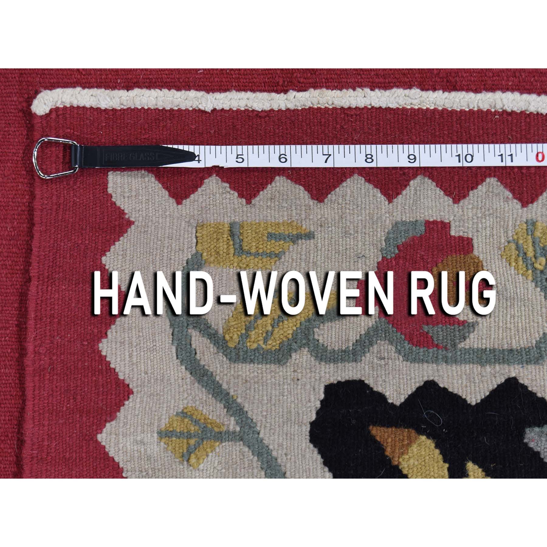 9-3 x12- Vintage Bessarabian Kilim Mint Cond Hand-Woven Pure Wool Oriental Rug 