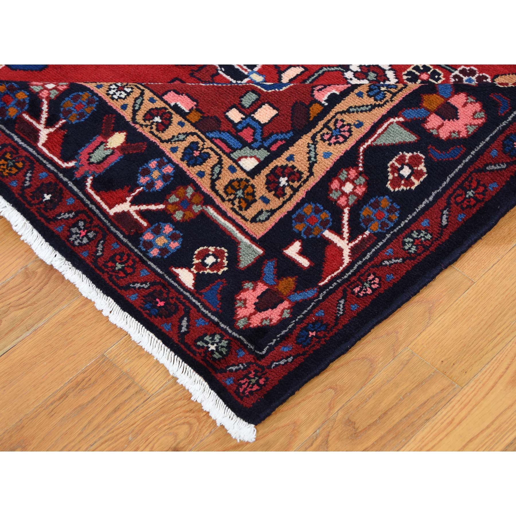 7-2 x9-7  Red New Persian Hamadan Pure Wool Hand-Knotted Oriental Rug 