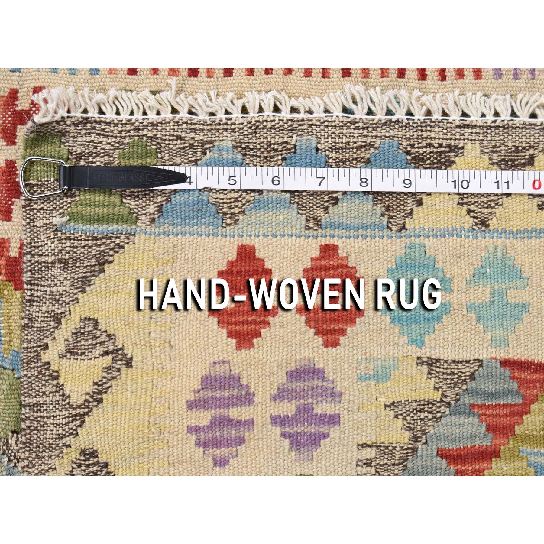 3-2 x4-10  Colorful Afghan Kilim Veg Dyes Hand Woven Pure Wool Oriental Rug 