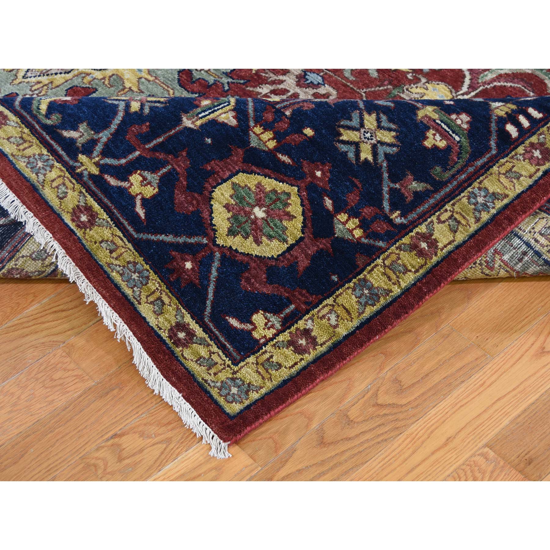 8-10 x12-2  Red Heriz Revival Pure Wool Hand-Knotted Oriental Rug 