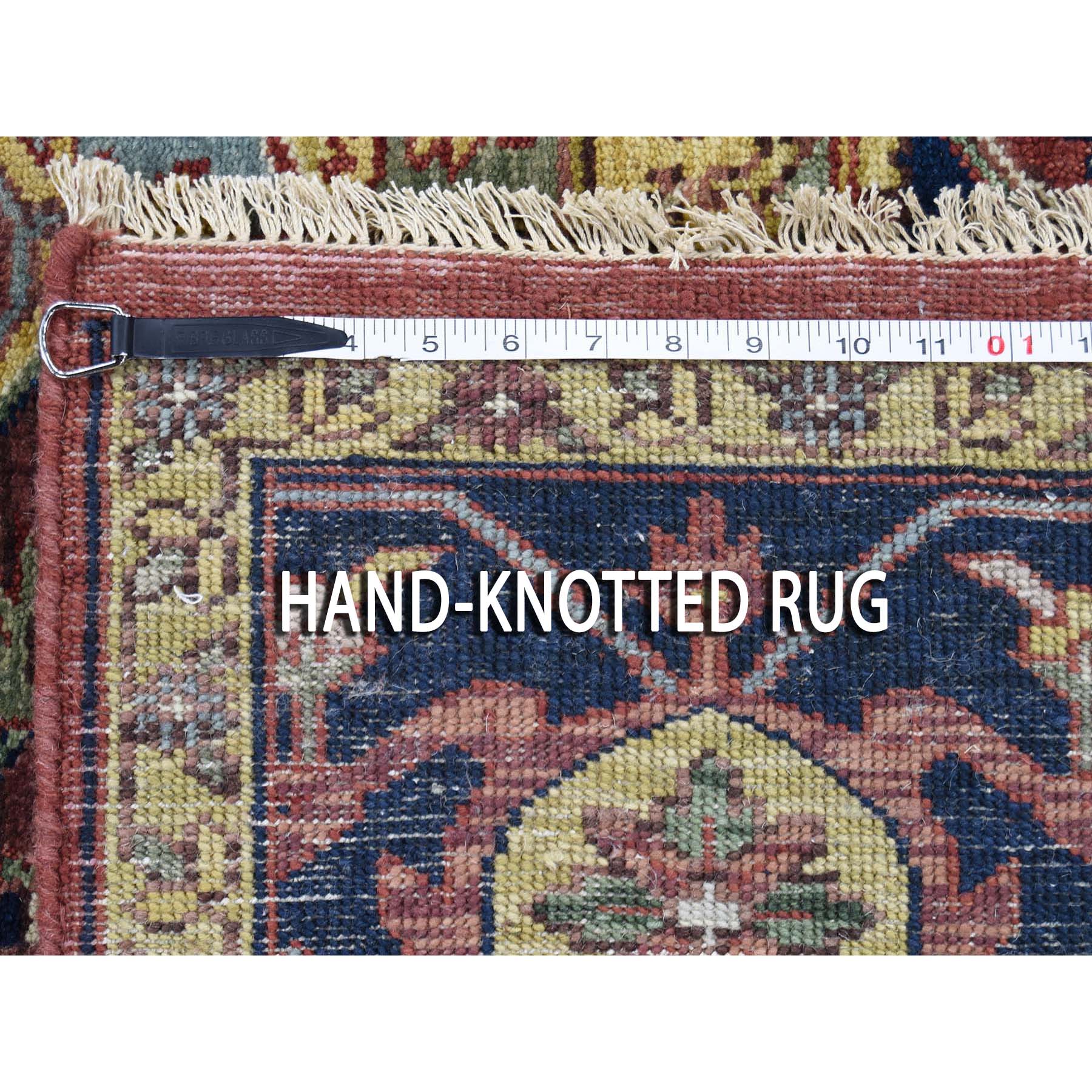 7-8 x10-1  Red Heriz Revival Pure Wool Hand-Knotted Oriental Rug 