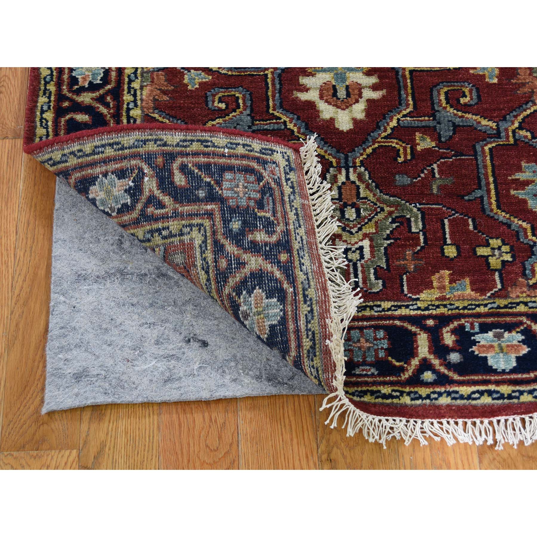 2-7 x9-8  Red Heriz Revival Pure Wool Hand-Knotted Oriental Runner Rug 