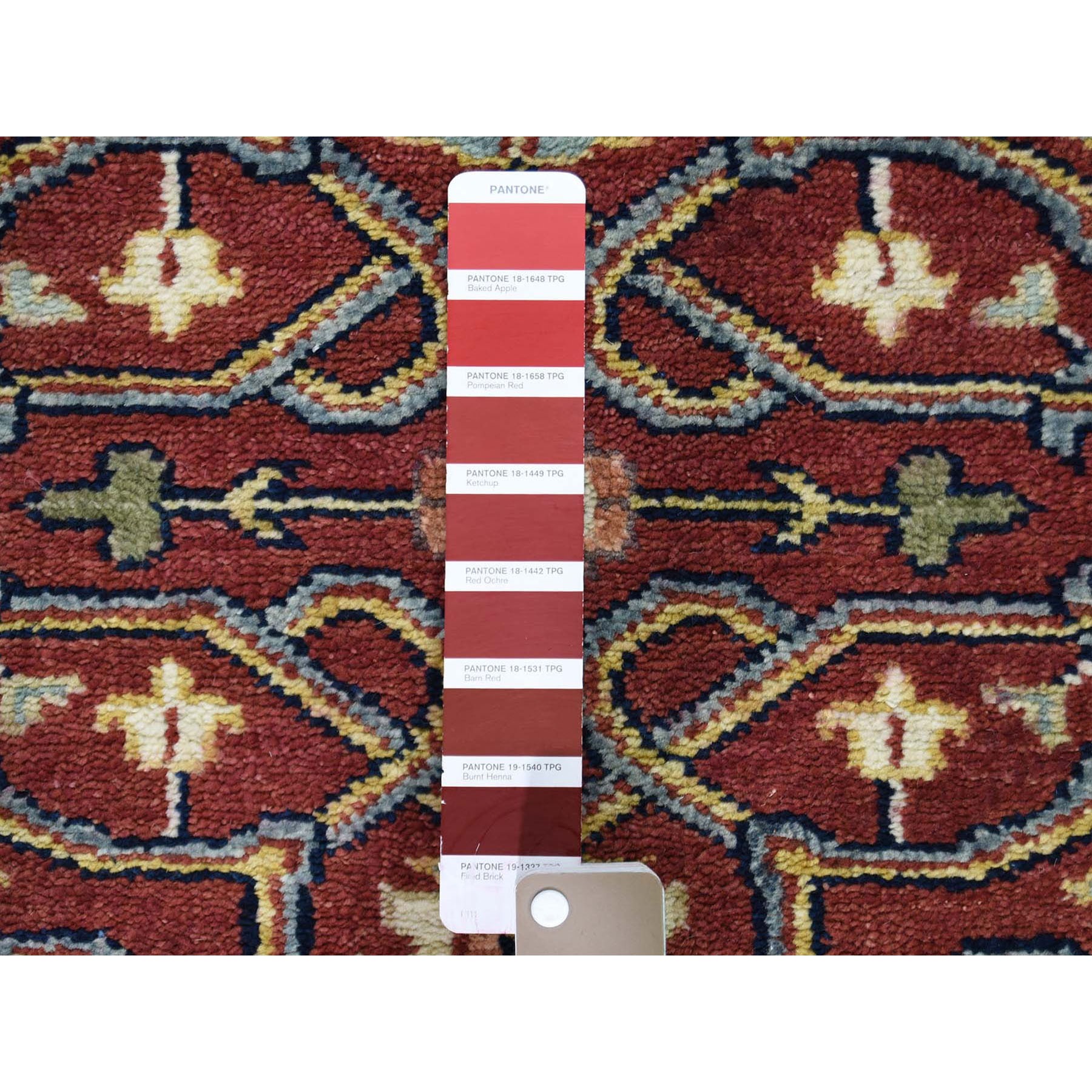 2-4 x11-8  Red Heriz Revival Pure Wool Hand-Knotted Oriental Runner Rug 