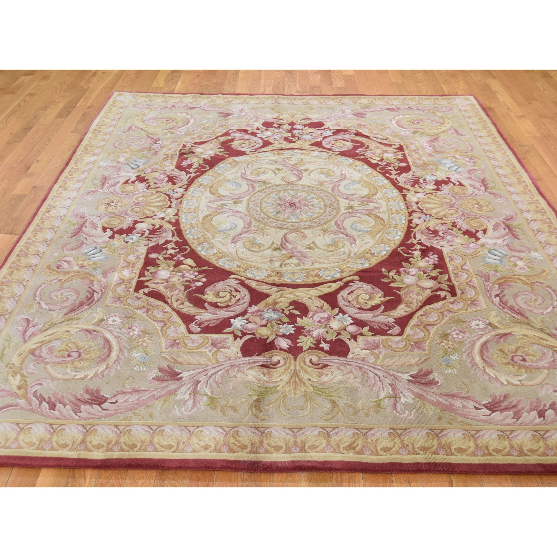 8-x10- Hand-Knotted Thick And Plush Savonnerie Napoleon III Design Oriental Rug 