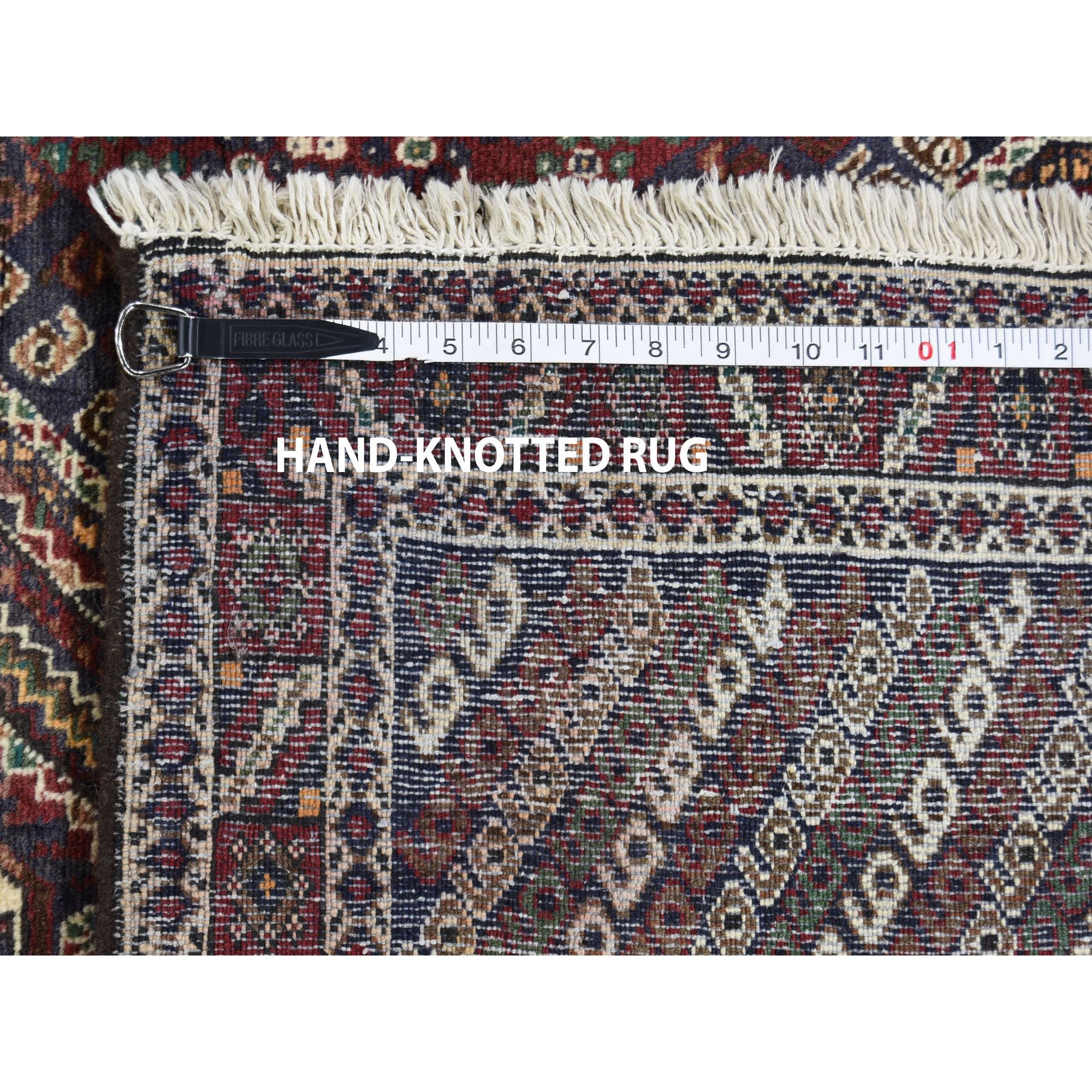 4-1 x5-9  Navy Blue Vintage Persian Shiraz Interactive Design Pure Wool Hand-knotted Oriental Rug 
