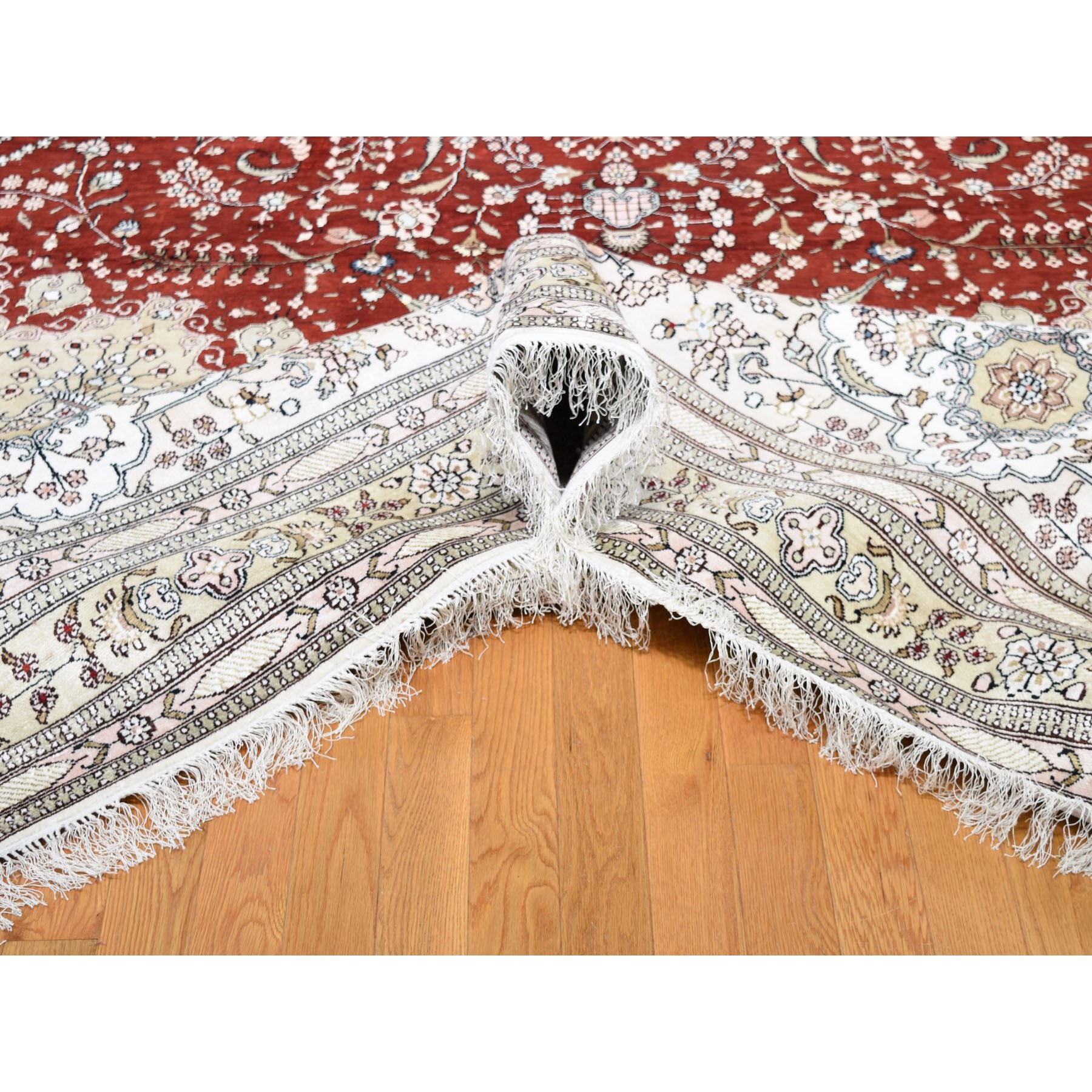 19-6 x28-10  Mansion Size Sino Silk Tabriz Hand-Knotted Oriental Rug 