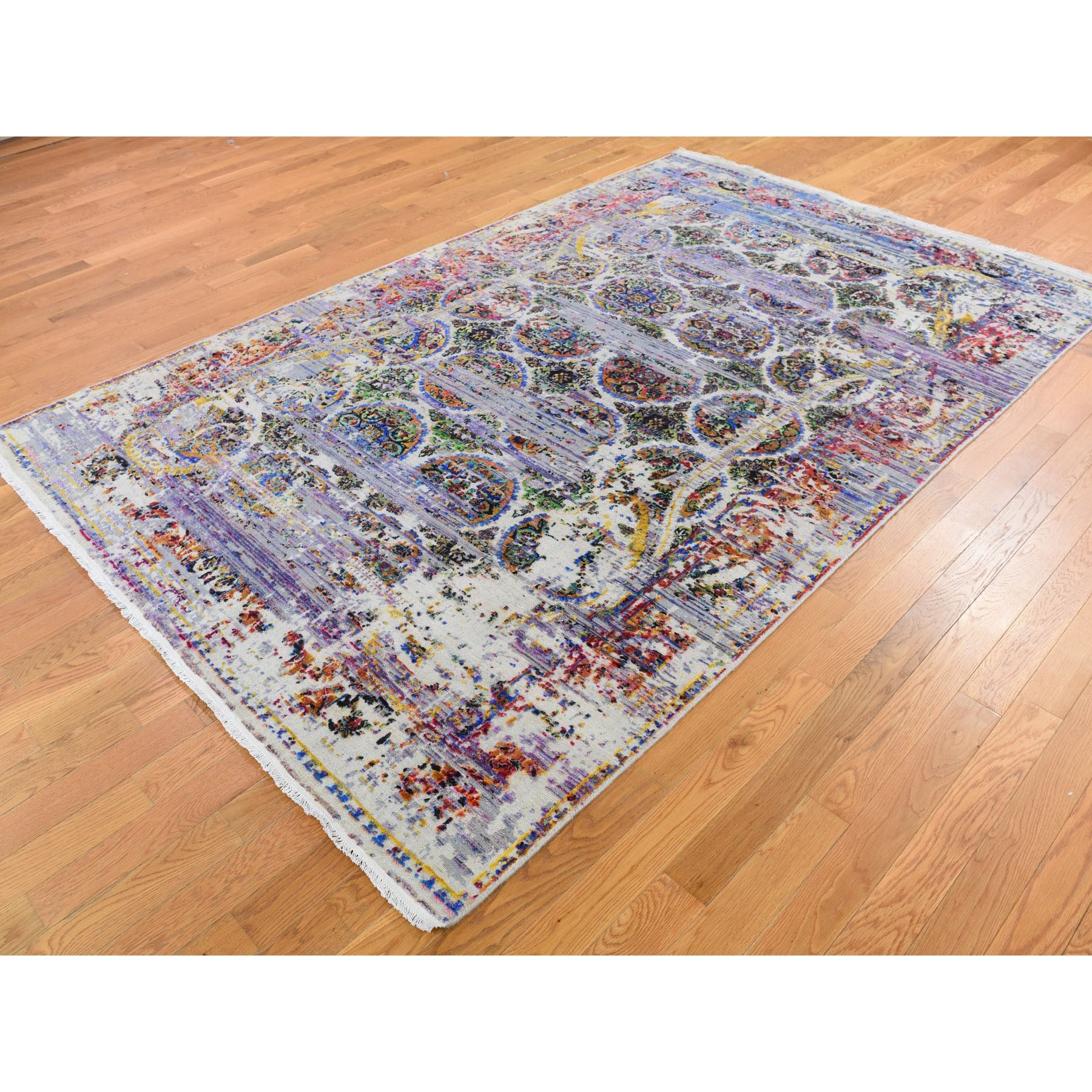  Silk Hand-Knotted Area Rug 6'0