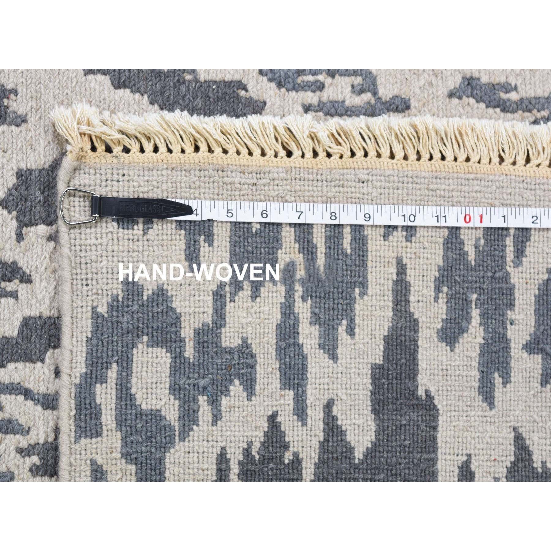 3-9 x6- Soumak With Ikat Design Hand Woven Flat Weave Pure Wool Oriental Rug 