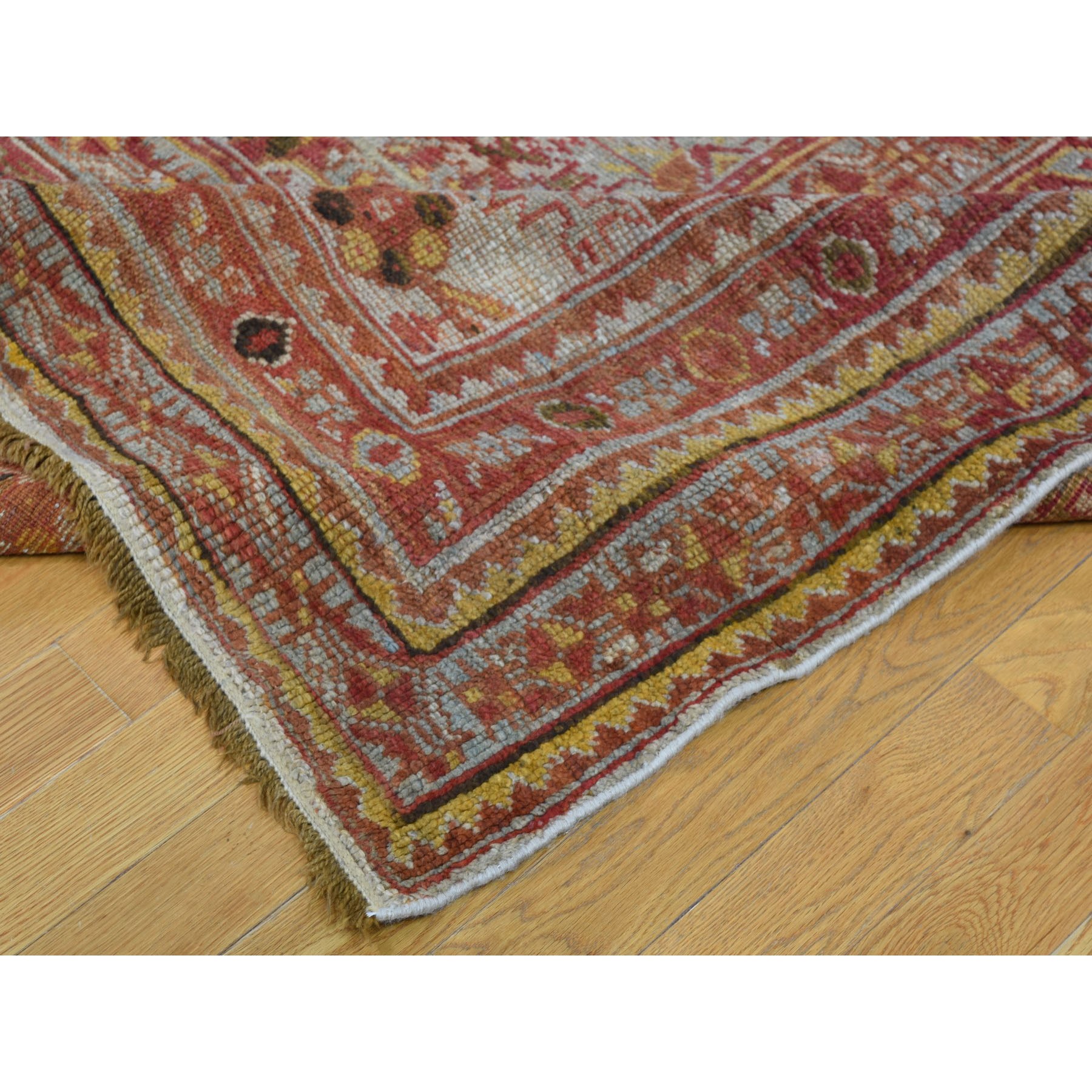 16-8 x21- Mansion Size Antique Turkish Oushak All Over Design Pure Wool Hand Knotted Oriental Rug 