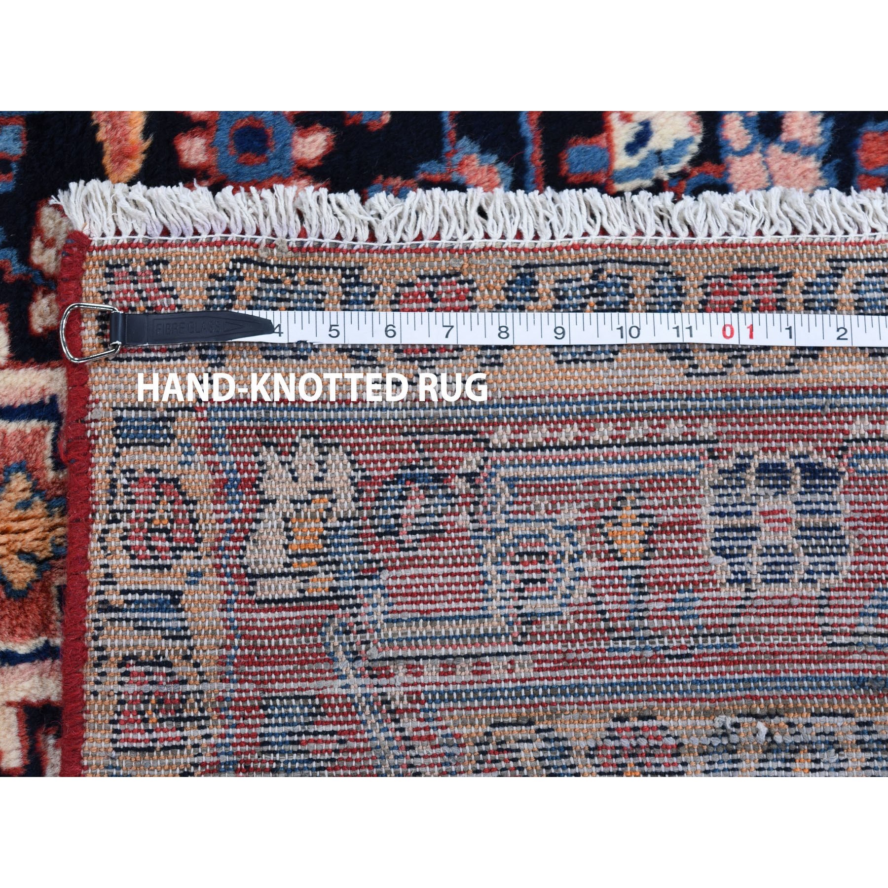 4-10 x9-6  Hand Knotted Salmon Vintage Persian Hamadan Pure Wool Full Pile Oriental Rug 