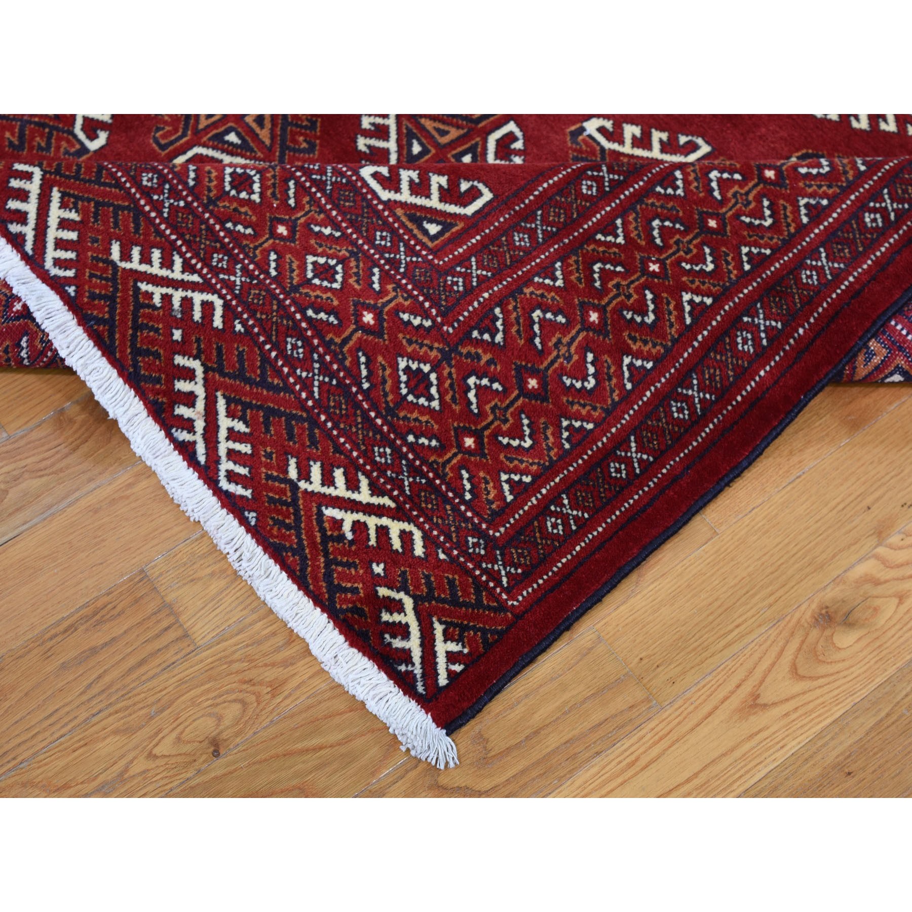 6-10 x9-5  Red New Turkoman Bokara Pure Wool Hand Knotted Oriental Rug 
