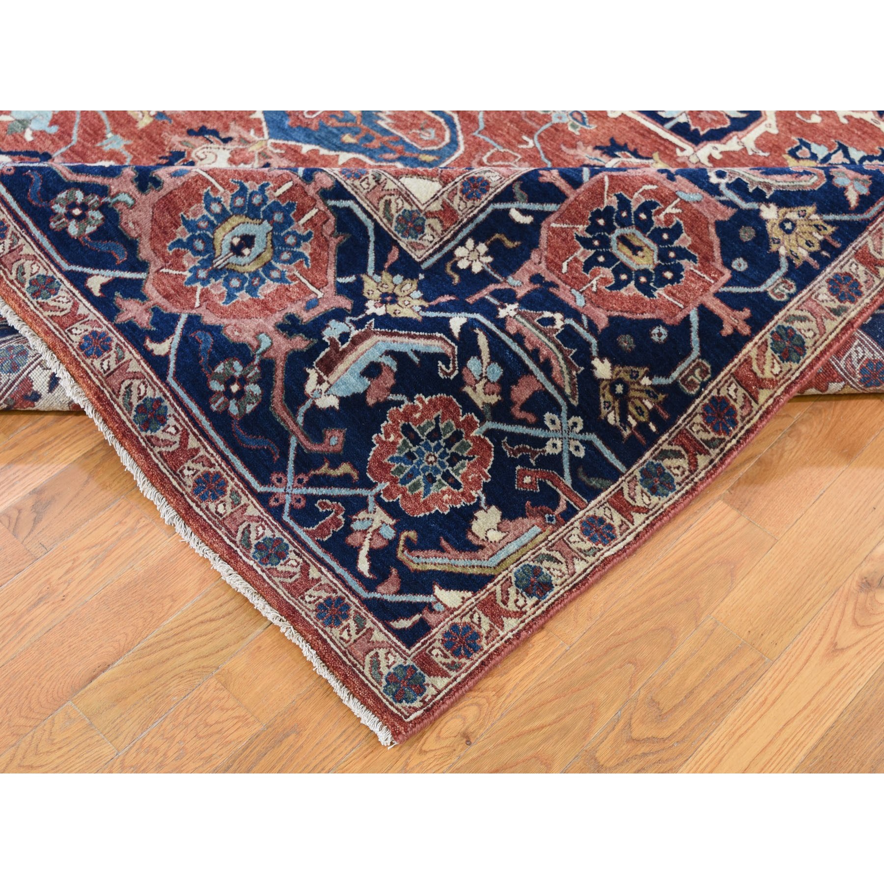 9-x12- Antiqued Heriz Re-creation Pure Wool Hand Knotted Oriental Rug 