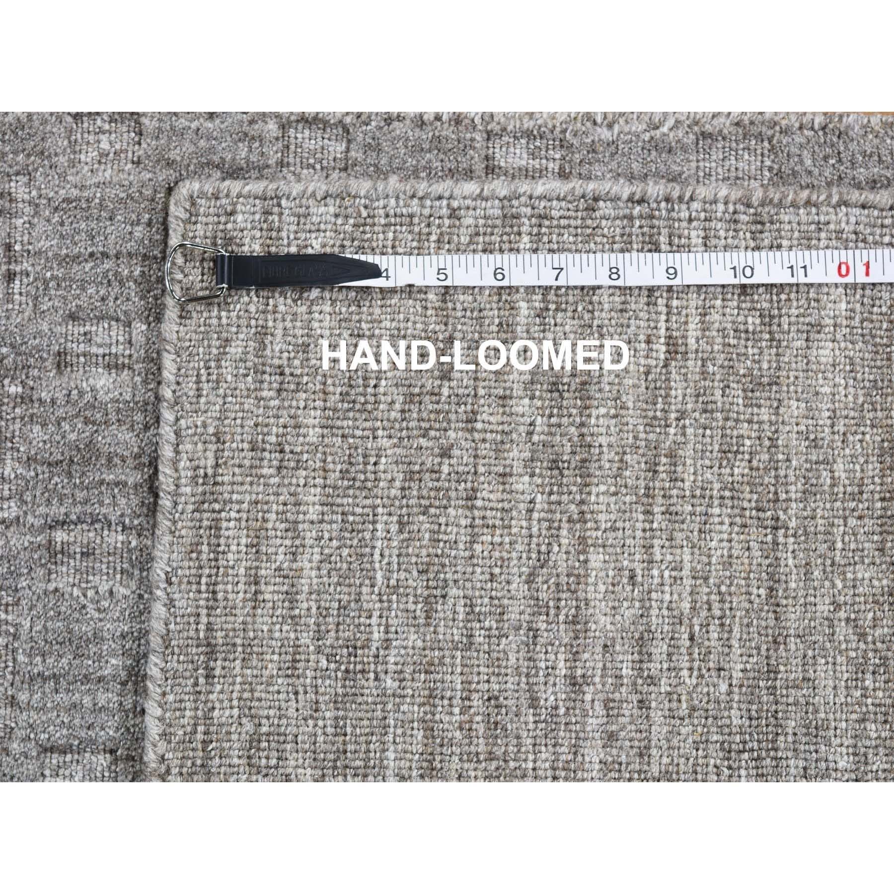 2-x3- Hand Loomed Grey Modern Sample 100 Percent Wool Oriental Rug 