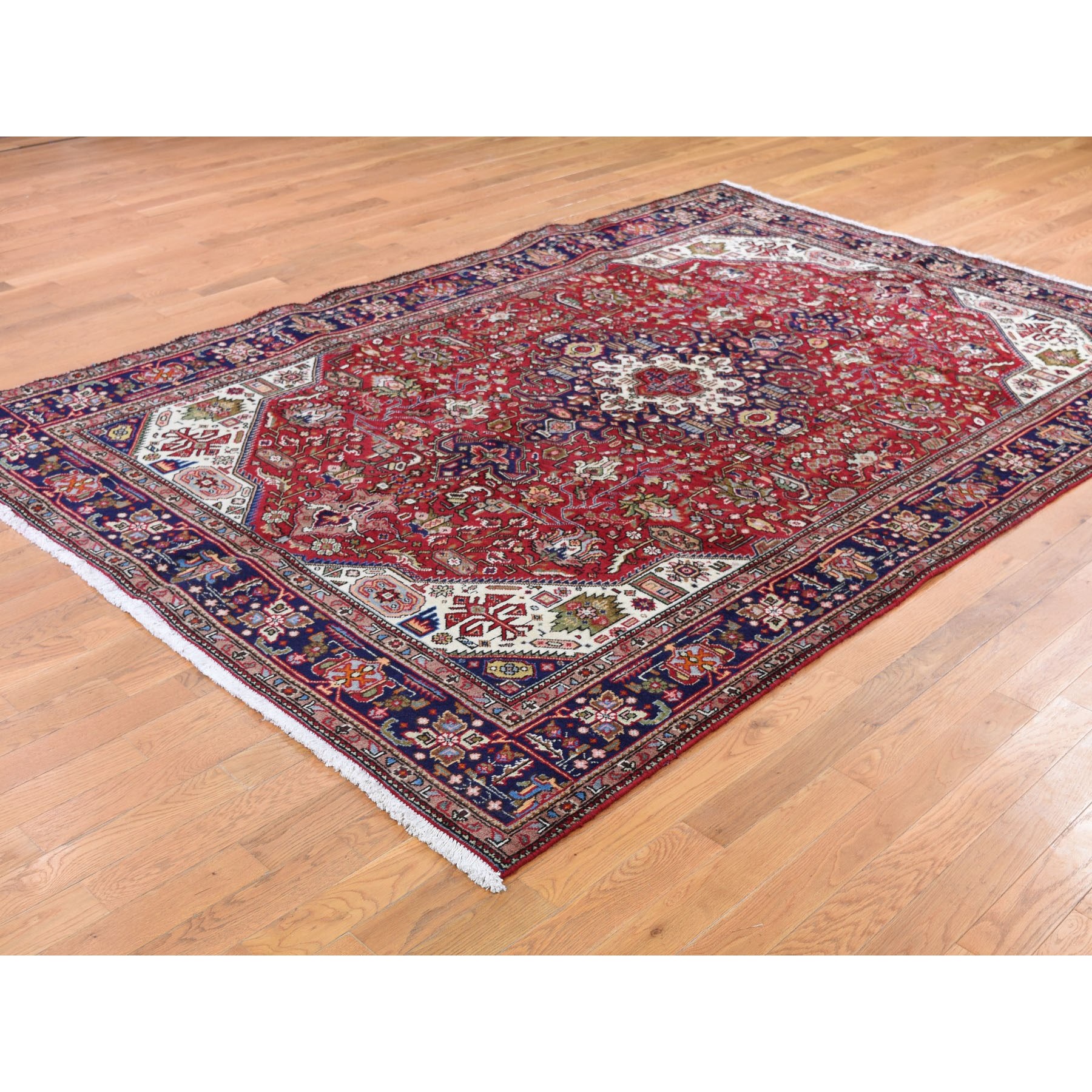 6-6 x9-8  Red New Persian Tabriz Pure Wool Hand Knotted Oriental Rug 