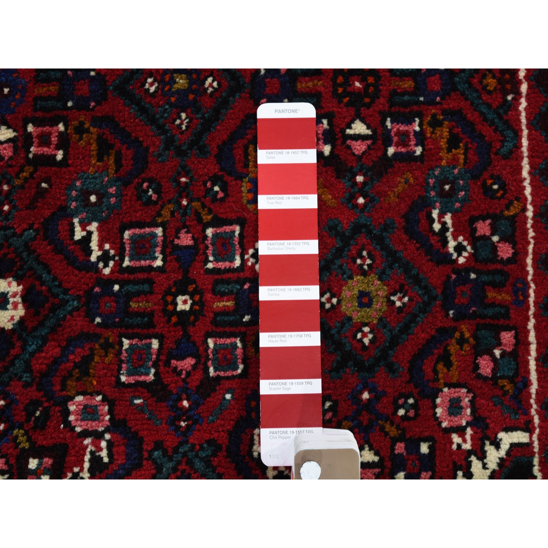 5-x7-7  Red New Persian Hamadan Pure Wool Hand Knotted Oriental Rug 