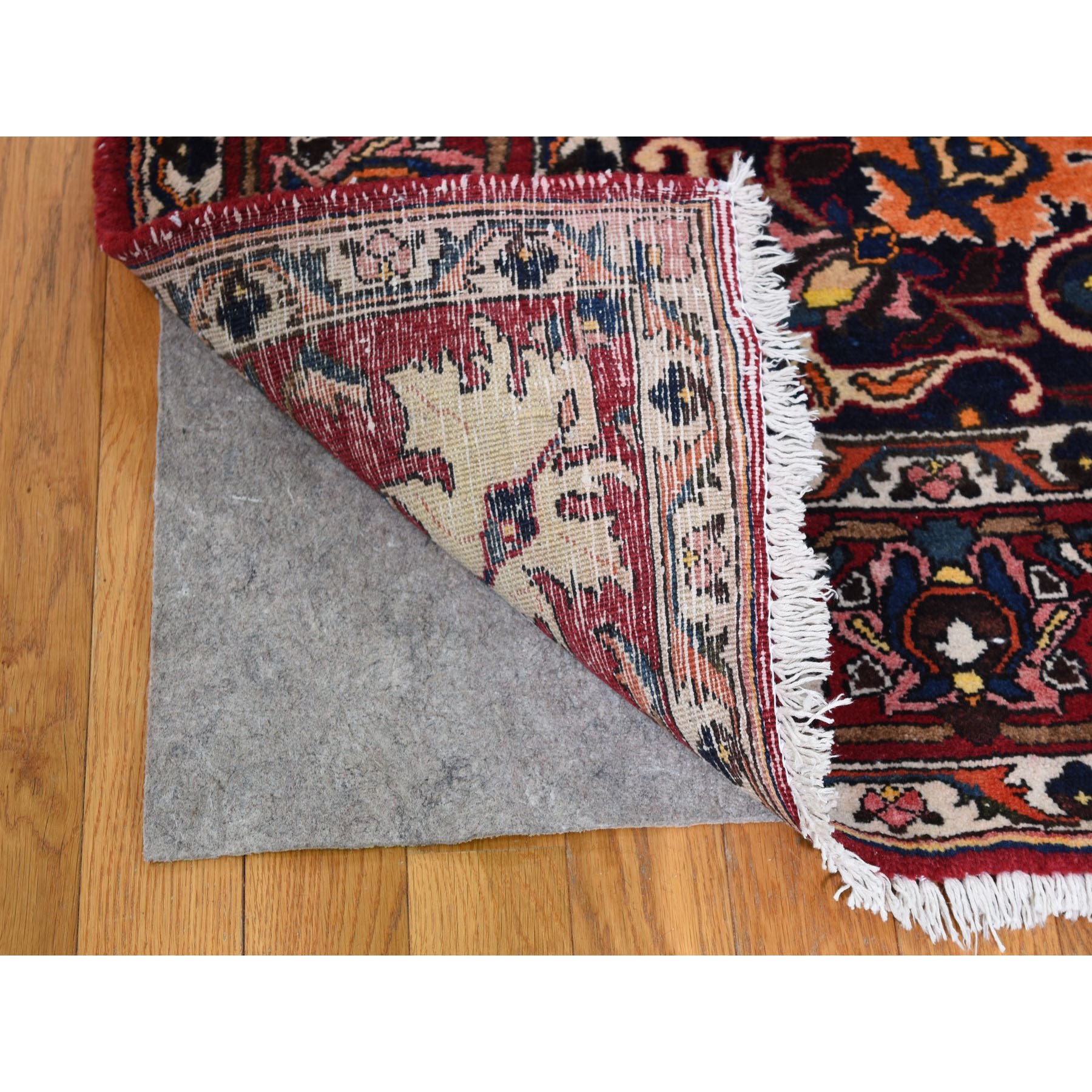 6-8 x10-1  Red Vintage Persian Bakhtiari Exc Condition Pure Wool Hand Knotted Oriental Rug 