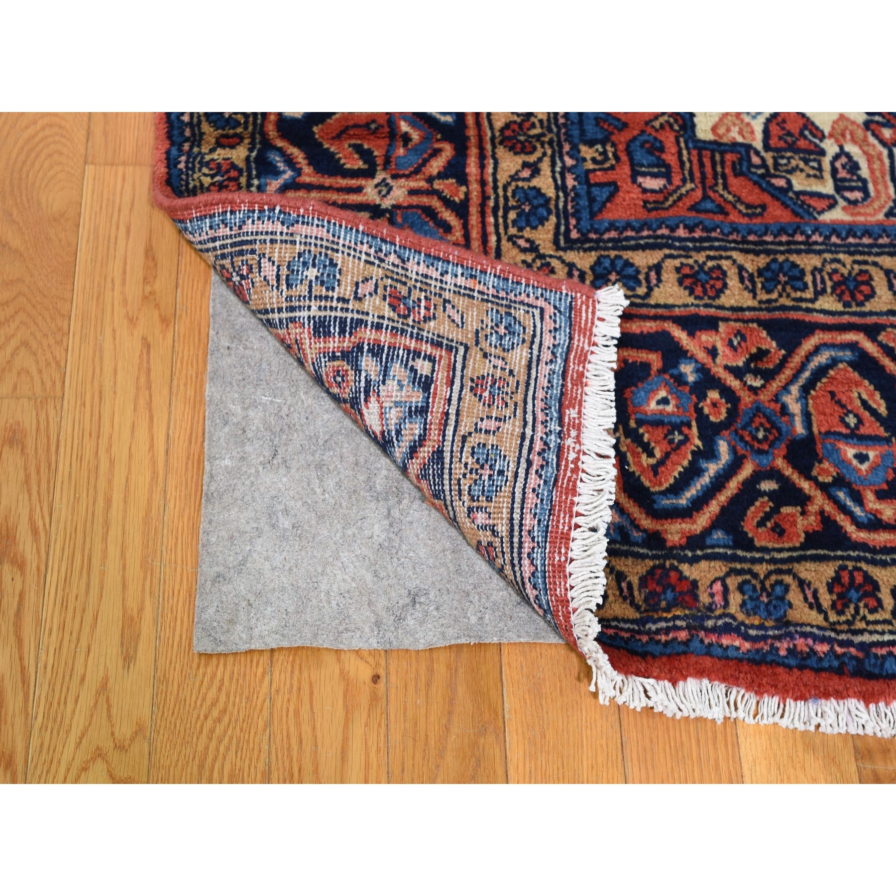 7-4 x11-3  Red New Persian Viss With Bijar Design Open Field Pure Wool Hand Knotted Oriental Rug 
