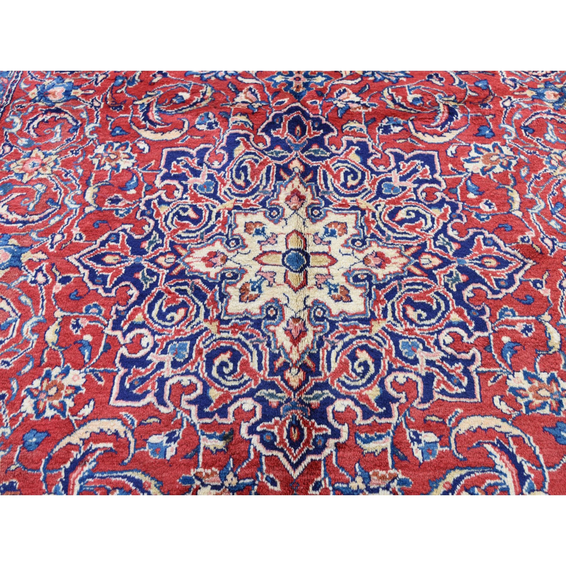 7-3 x10-5  Red New Persian Pure Wool Sarouk Mahal Hand Knotted Oriental Rug 
