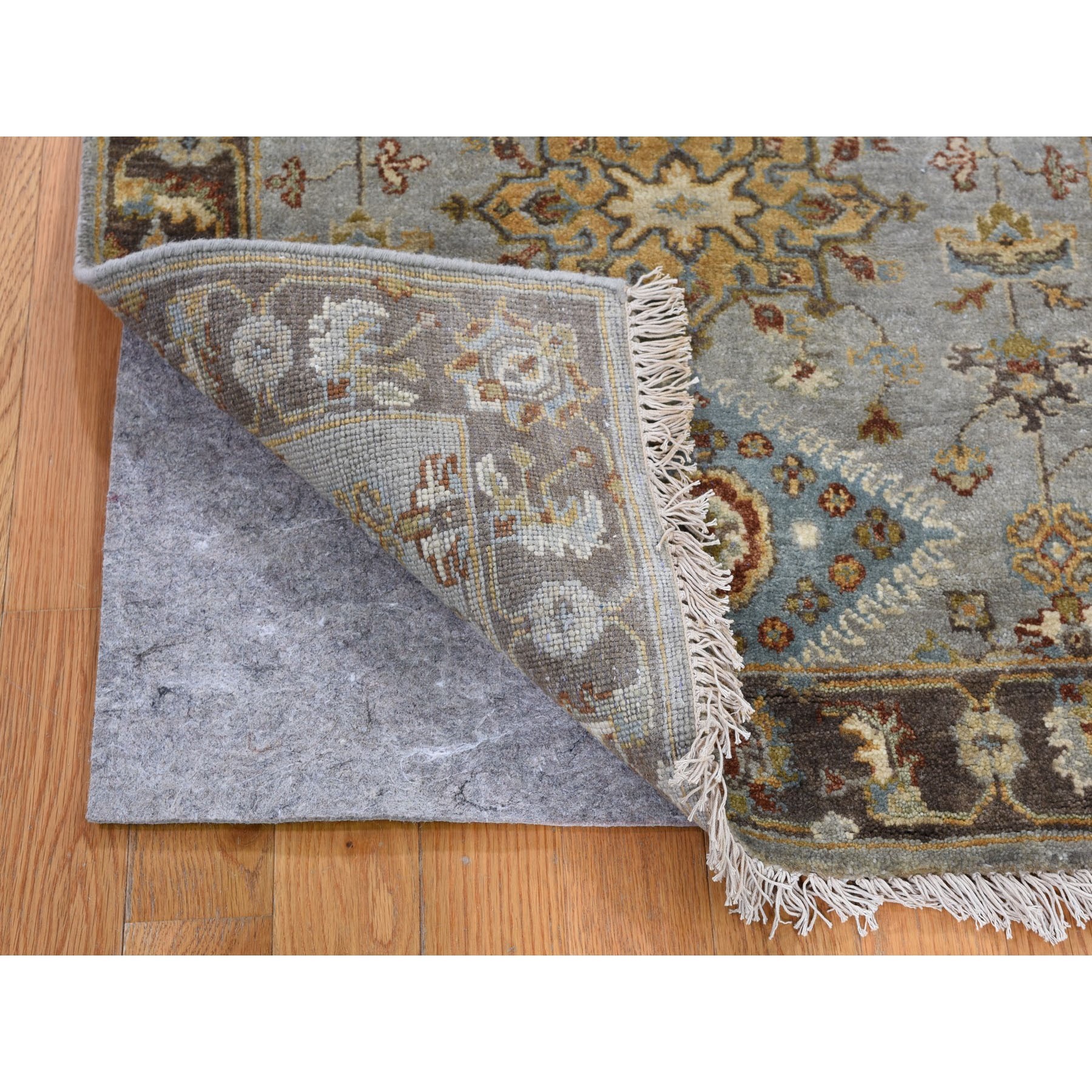 2-8 x5-10  Gray Karajeh Design Pure Wool Hand Knotted Runner Oriental Rug 