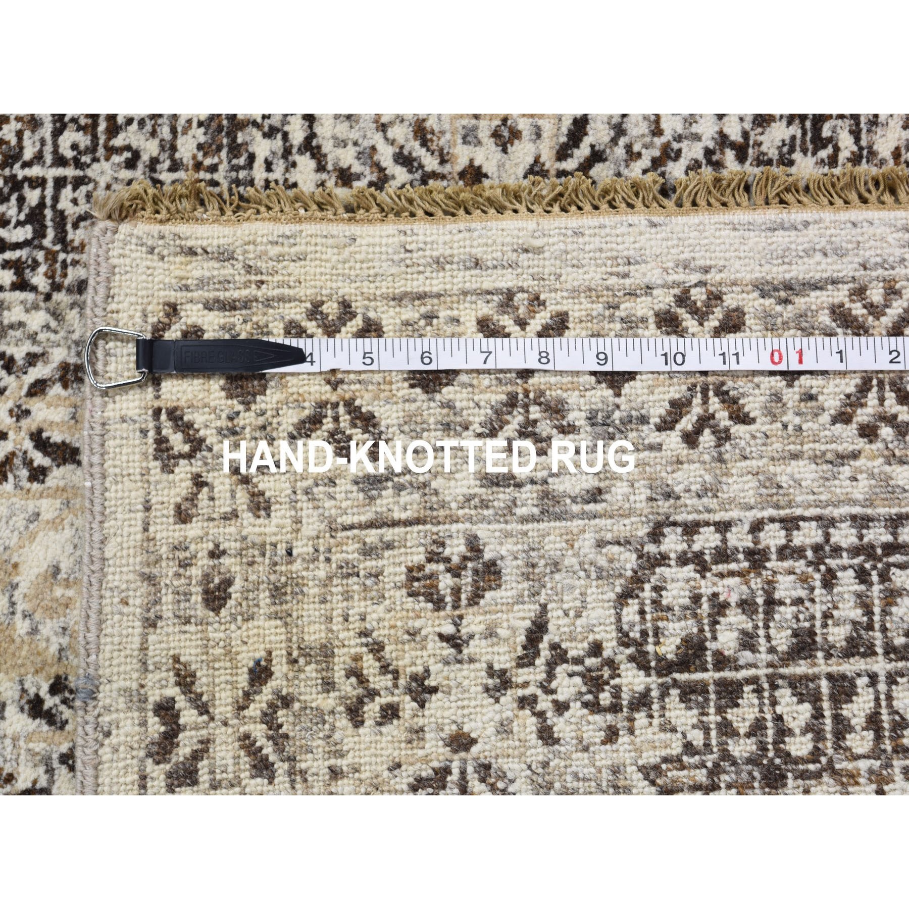 9-x12- Mamluk Design Hand-Knotted Undyed Natural Wool Oriental Rug 