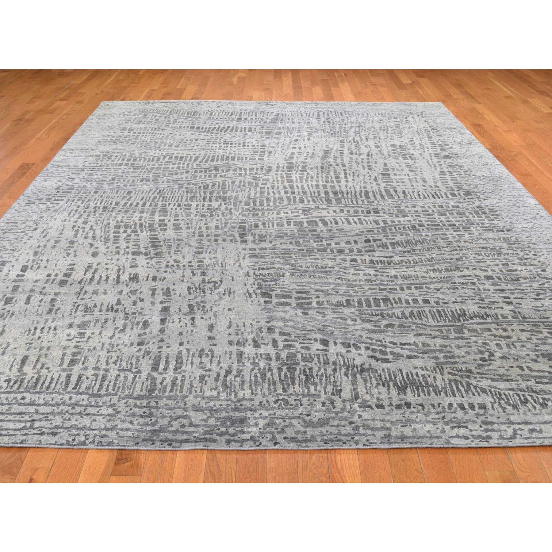 8-10 x12-2  THE LOST BRANCHES, Silk With Textured Wool Hand Knotted Oriental Rug 