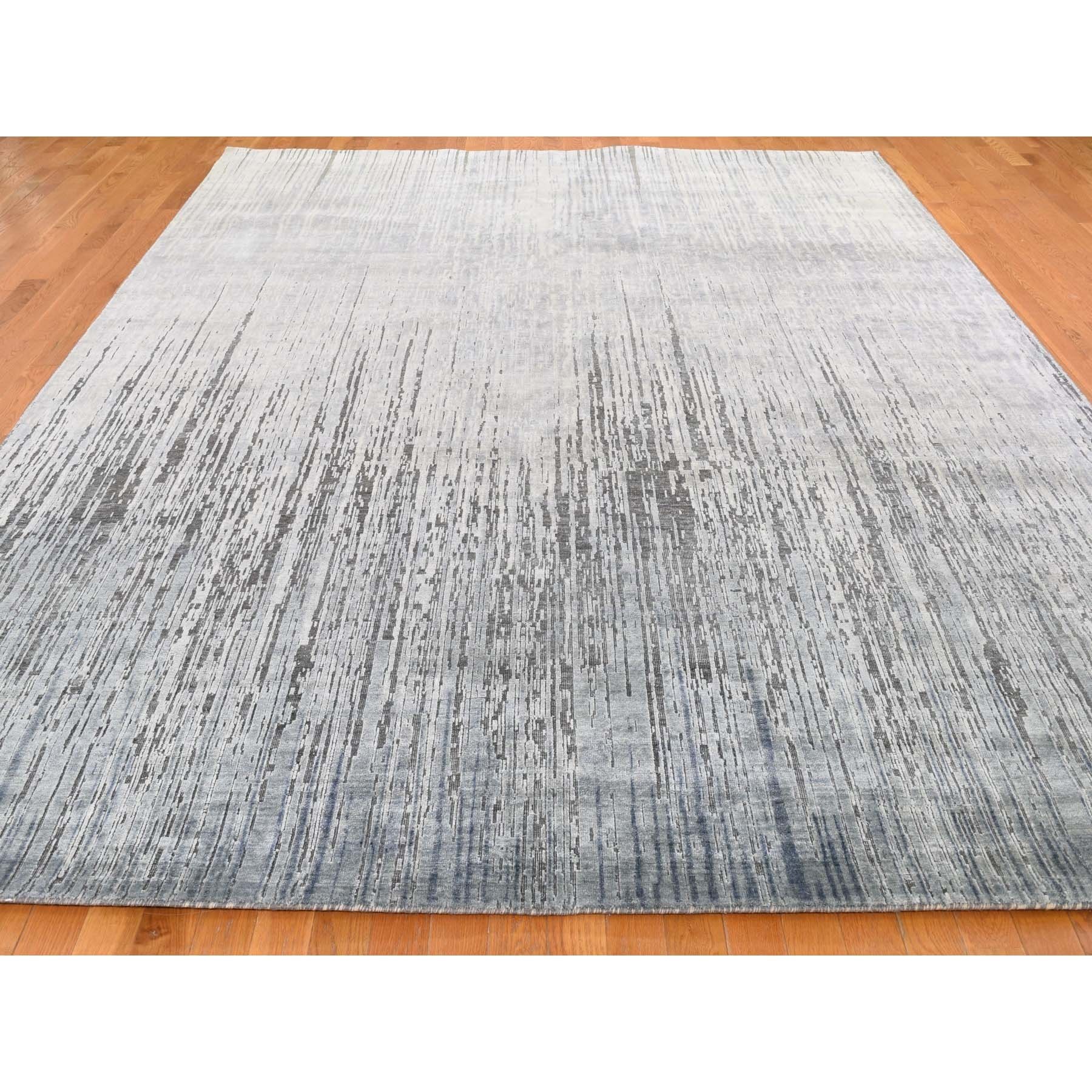 9-x11-10  Ombre Design Pure Silk Hand Knotted Oriental Rug 