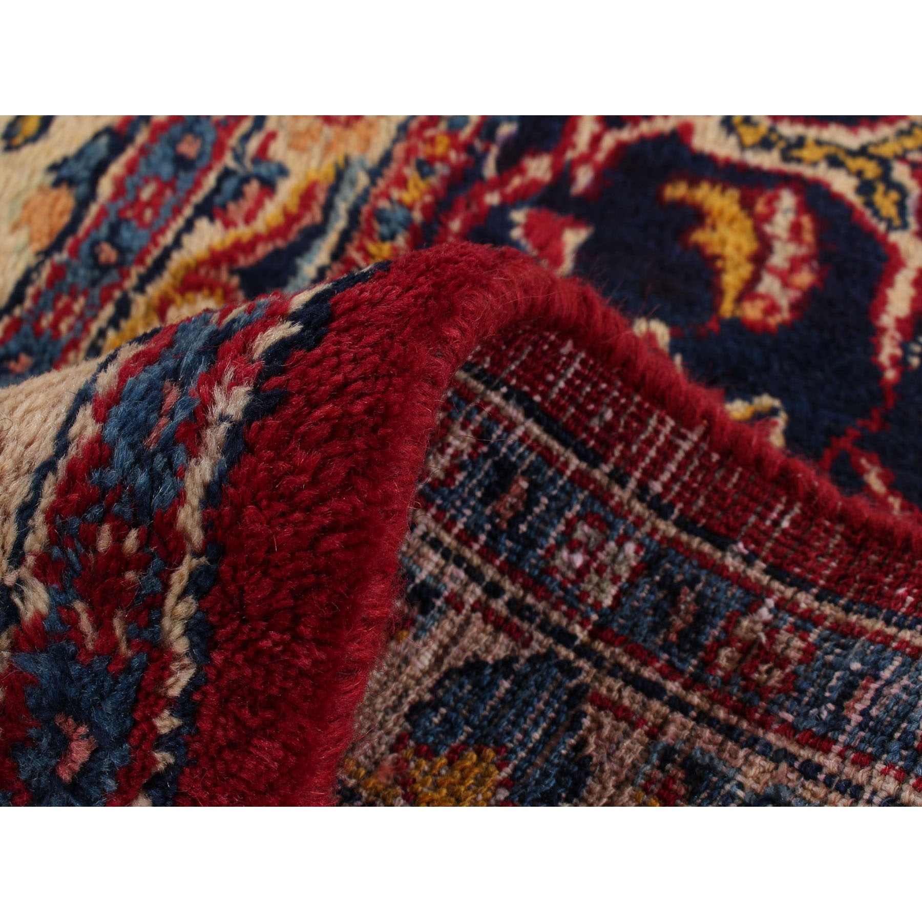 8 X12 4 Red Semi Antique Persian Kashan Full Pile Pure Wool Clean Antique Persian Kashan Full Pile