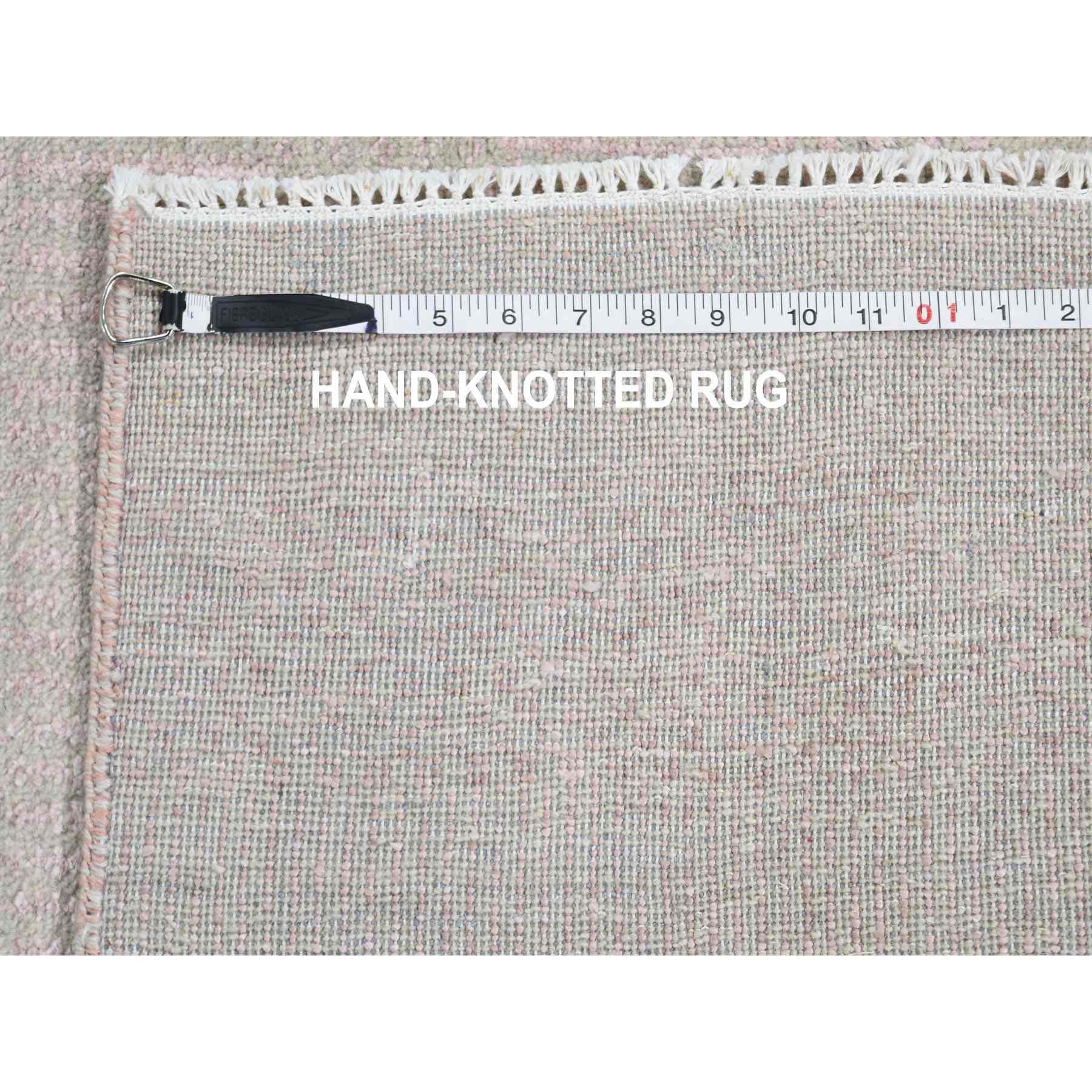 2-7 x11-3  Grass Design Gabbeh Wool and Silk Hand Knotted Oriental Runner Oriental Rug 