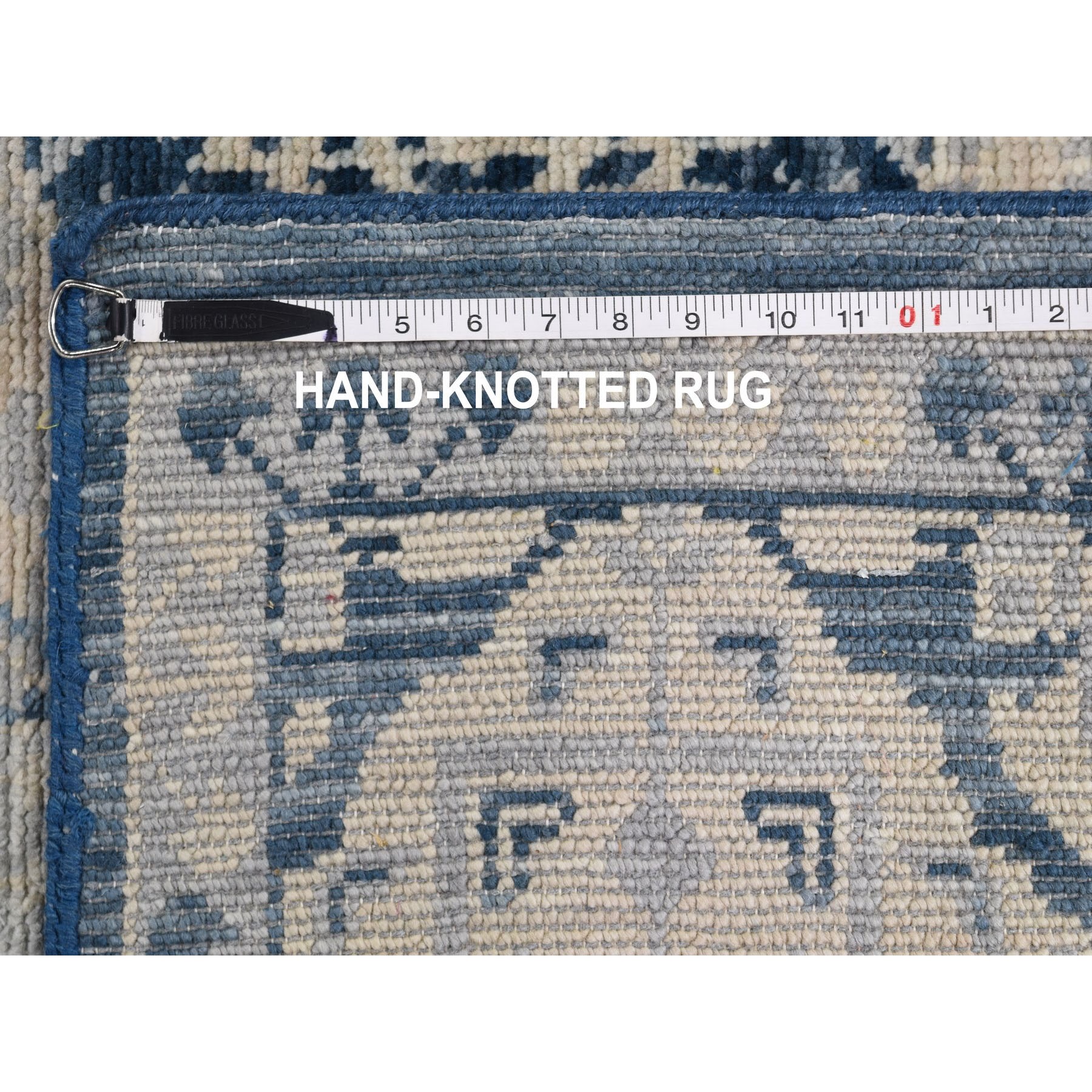 9-1 x12- Blue Mamluk Design Veg Dyes Hand Spun New Zealand Wool Oriental Rug 