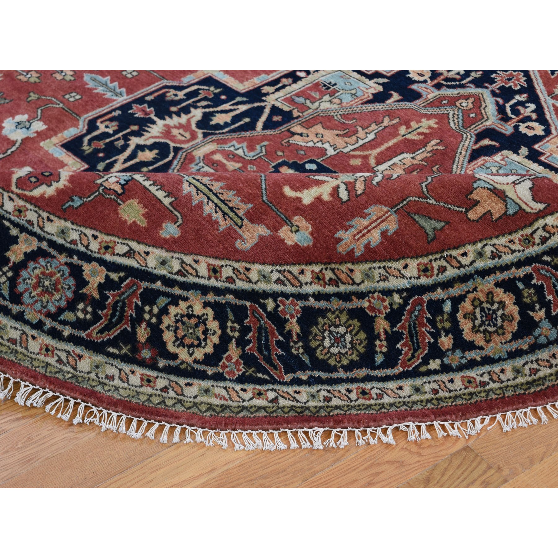 8-x8- Red Heriz Revival Pure Wool Hand Knotted Oriental Rug 
