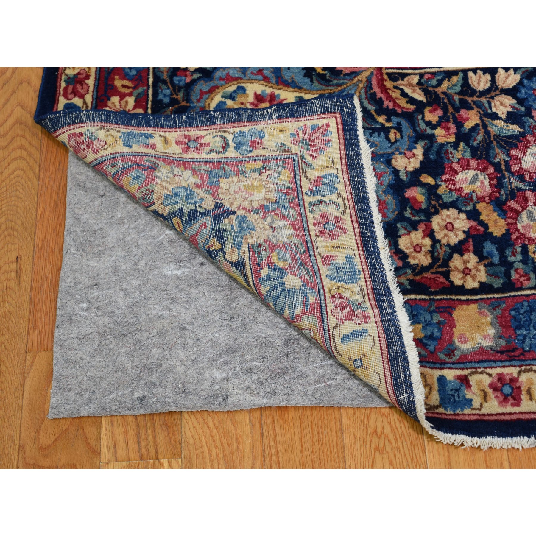 10-9 x16-10  Oversized Navy Antique Persian Kerman Good Cond Hand Knotted Oriental Rug 