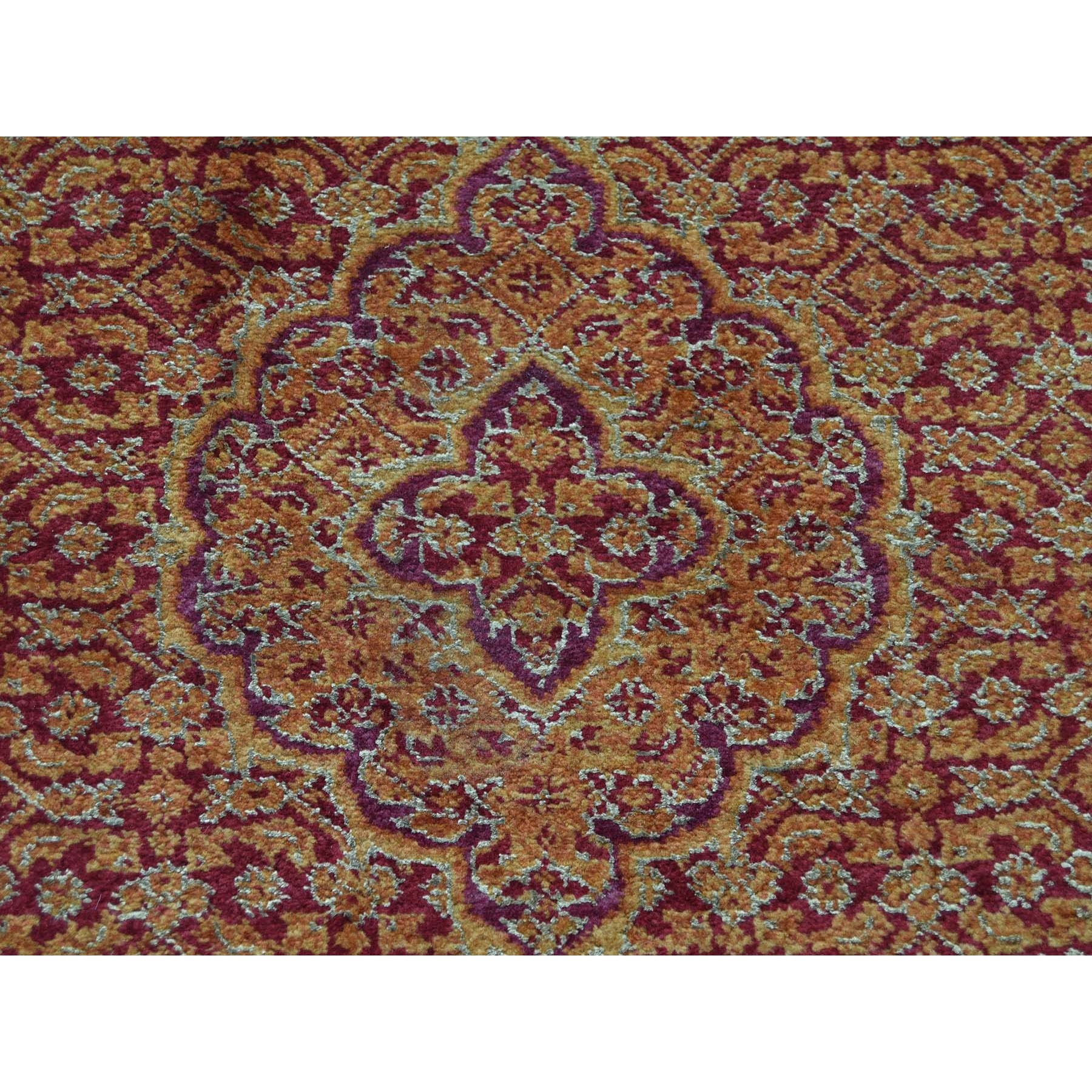 2-9 x11-10  Tabriz Mahi Wool and Silk Dense Weave Runner Hand Knotted Oriental Rug 