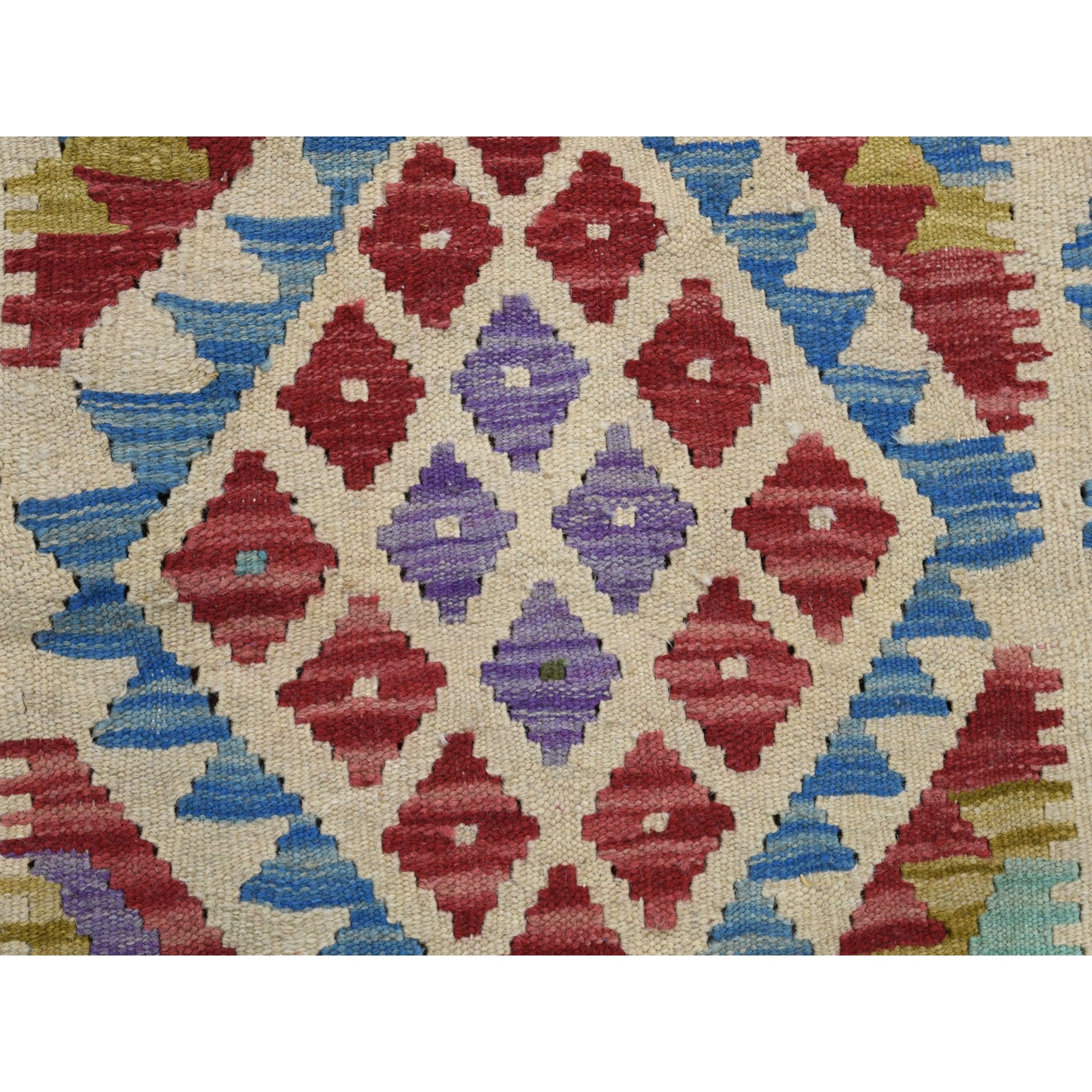 3-7 x6- Veggie Dyes Afghan Kilim Pure Wool Hand Woven Oriental Rug 