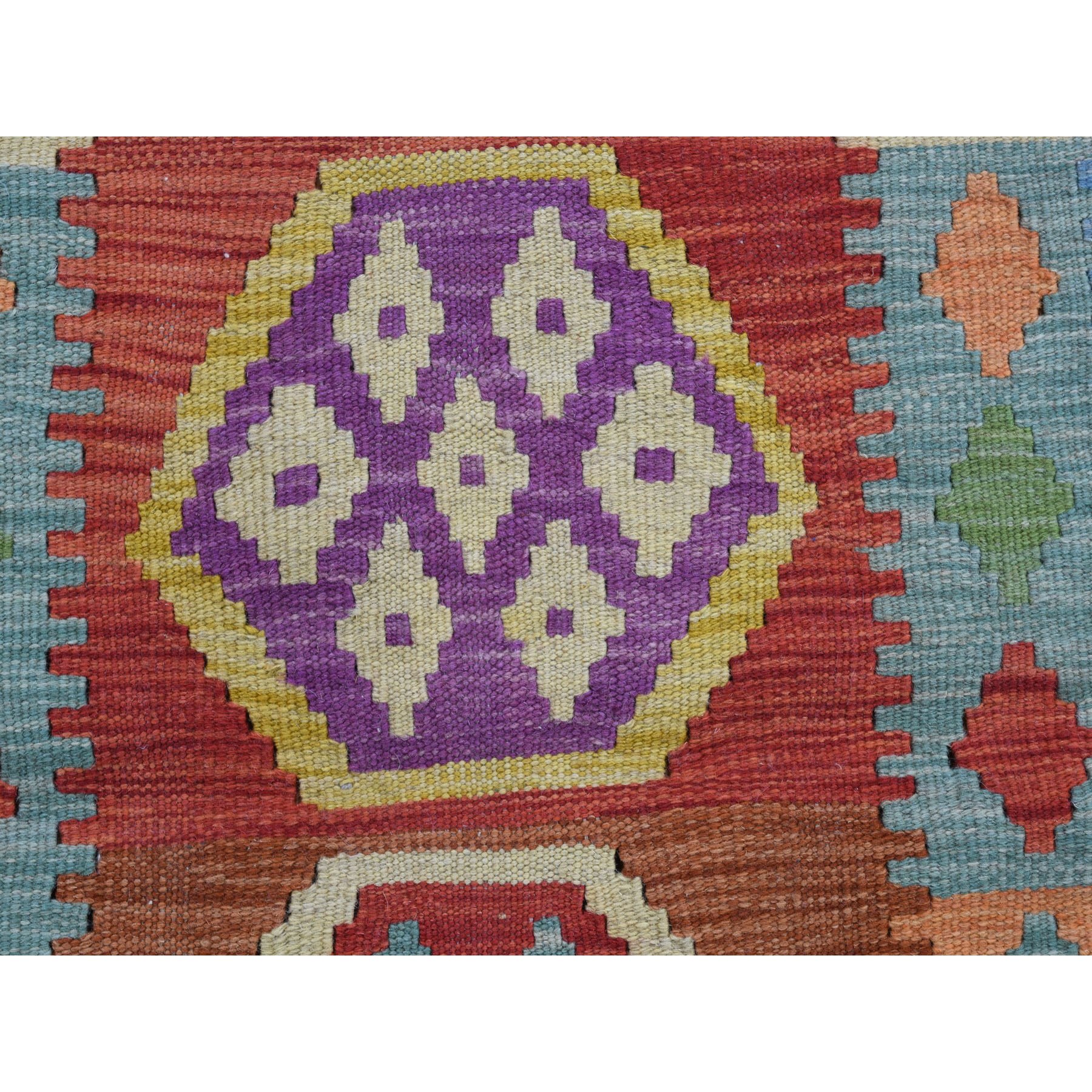 3-4 x4-9  Veggie Dyes Afghan Kilim Pure Wool Hand Woven Oriental Rug 