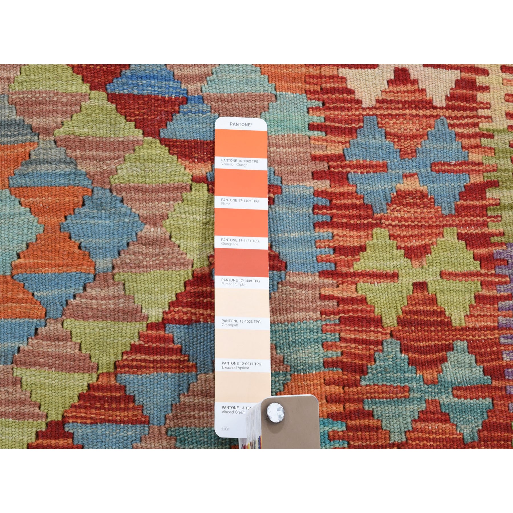 3-10 x5-9  Colorful Afghan Kilim Pure Wool Hand Woven Oriental Rug 