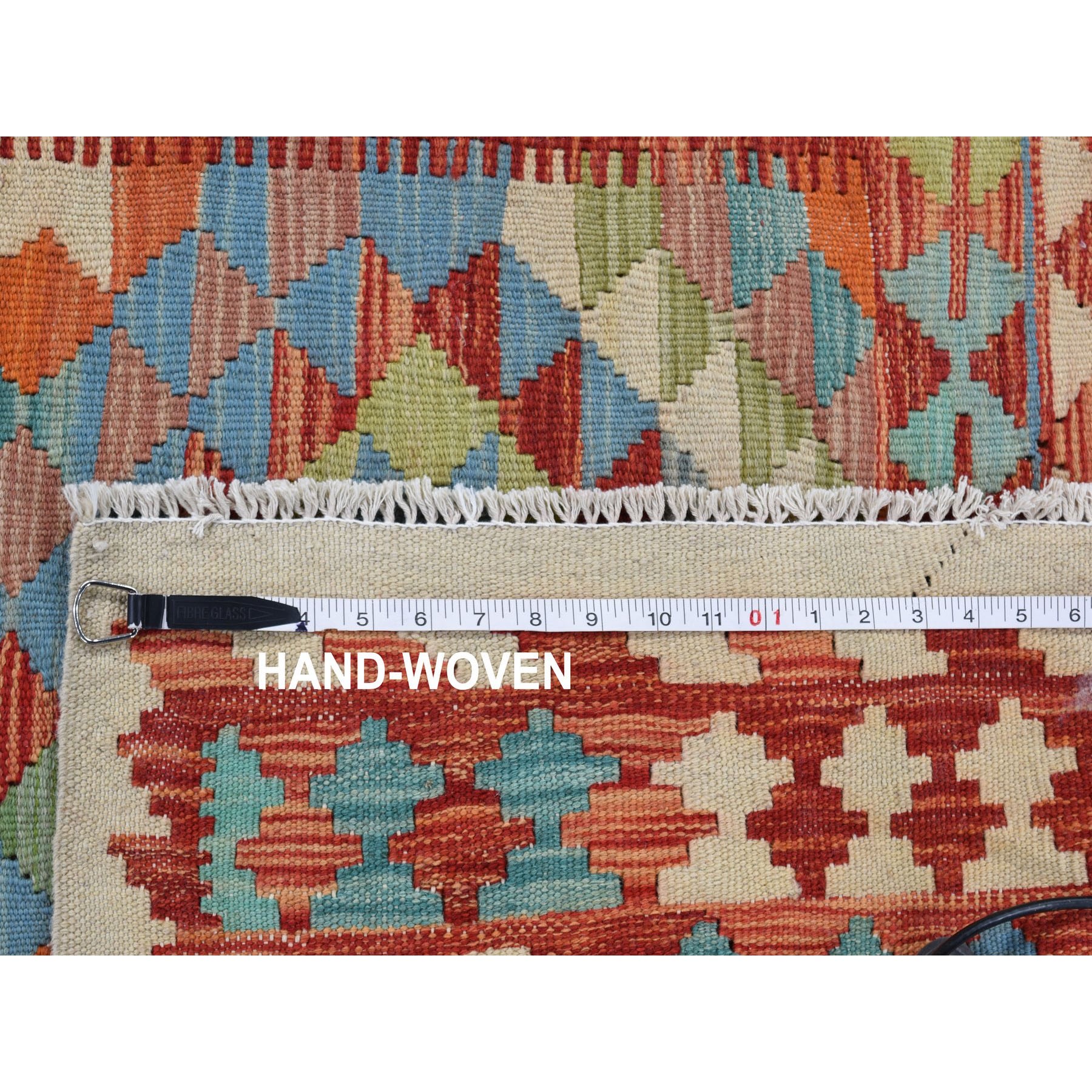 3-10 x5-9  Colorful Afghan Kilim Pure Wool Hand Woven Oriental Rug 