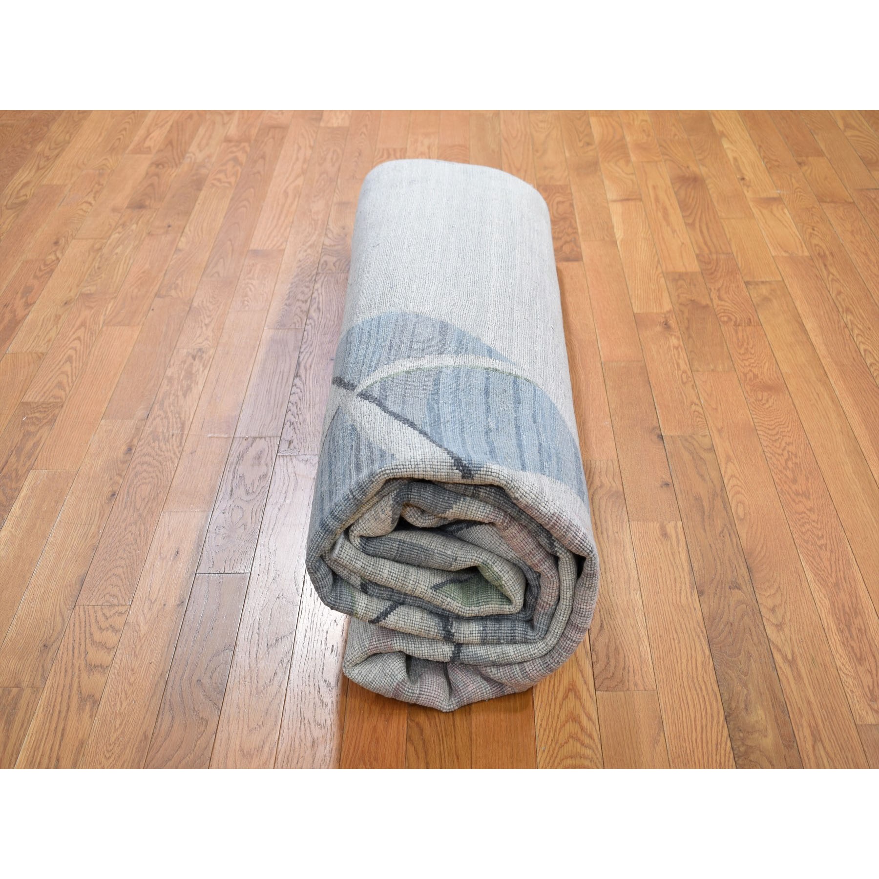 9-x12- Pastel Pure Silk With Textured Wool Hi-low Hand Knotted Oriental Rug 