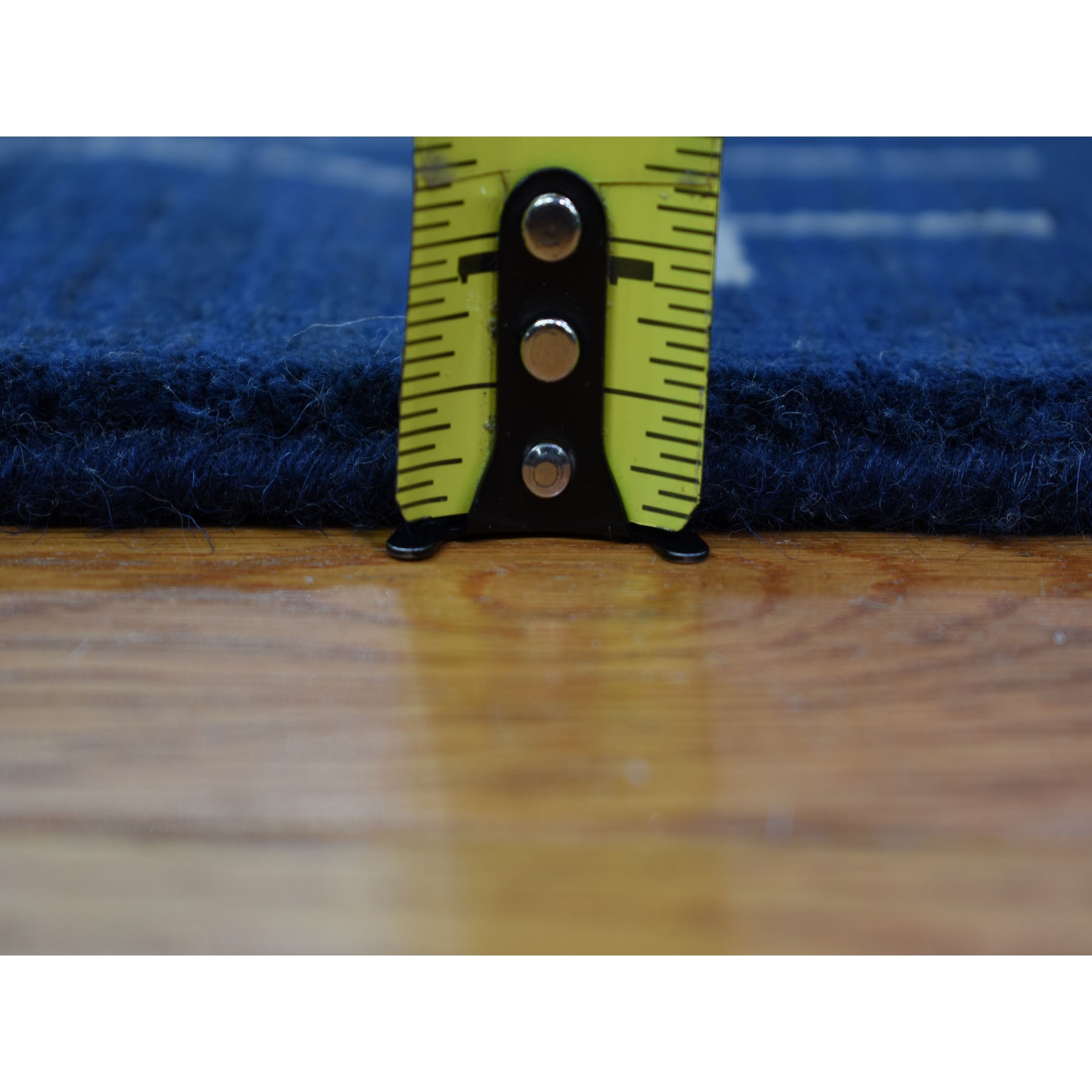 9-1 x11-10  Navy Blue Wool And Silk Modern Hand loomed Oriental Rug 