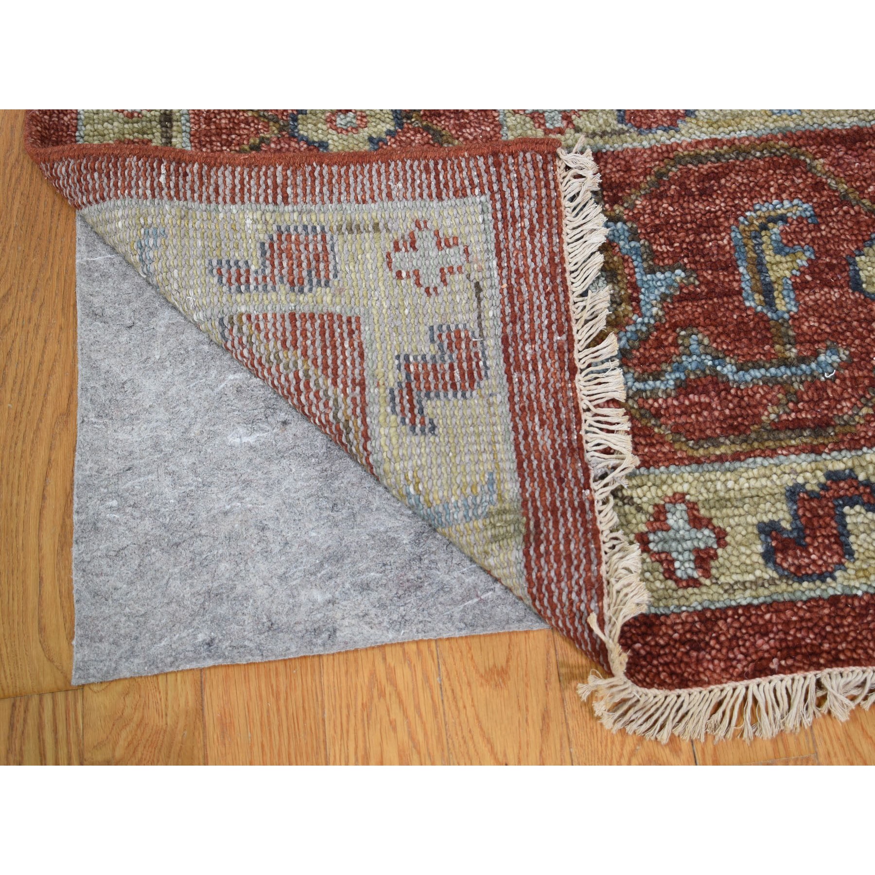 9-10 x14-2   Red Supple Collection Serapi Design Soft wool Hand Knotted Oriental Rug 