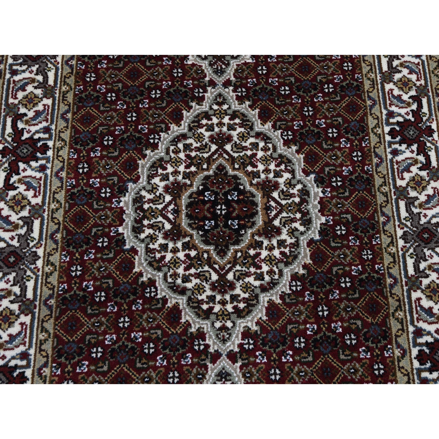 2-7 x20- Red Tabriz Mahi Wool and Silk XL Runner Hand Knotted Oriental Rug 