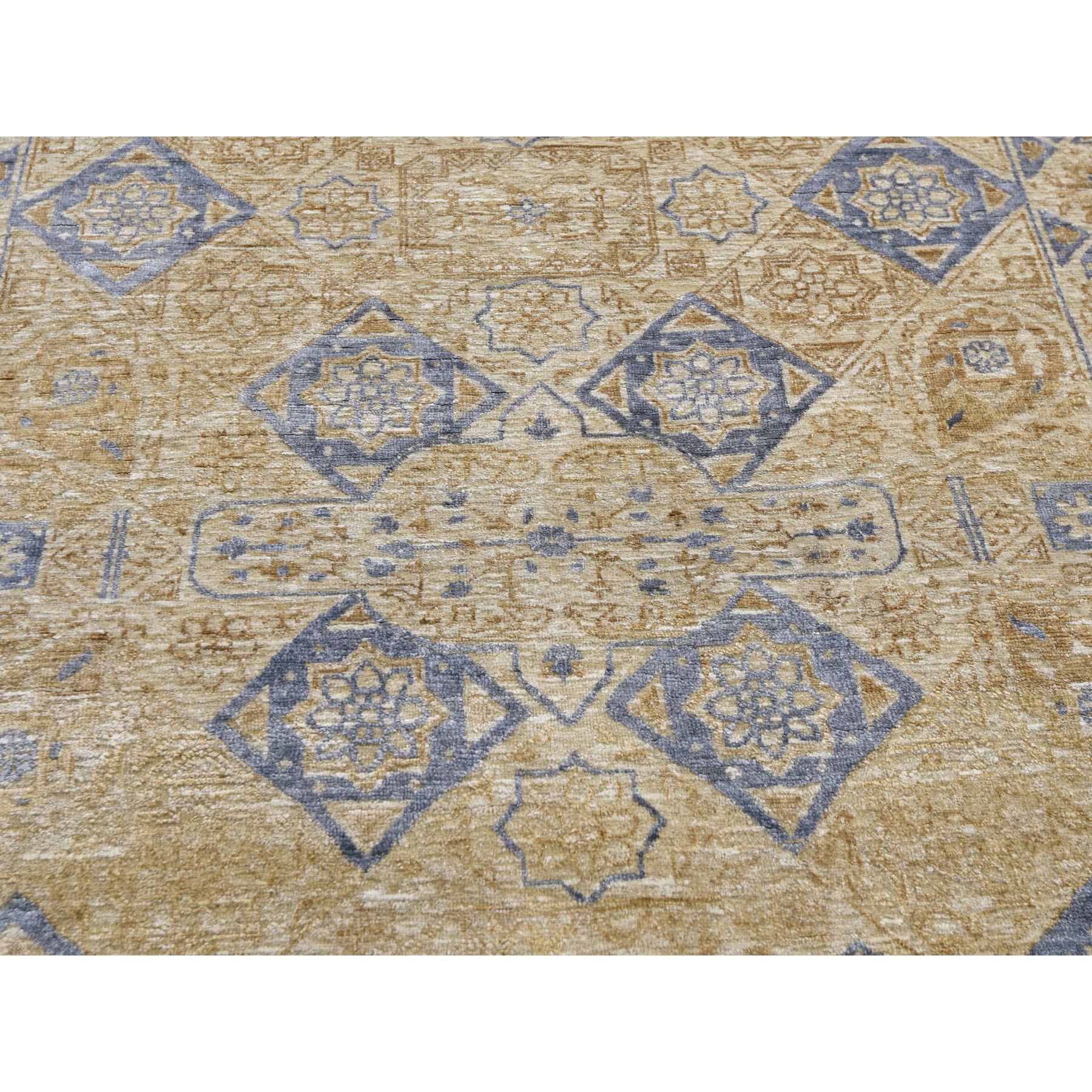 9-x12-2  Silk With Textured wool Mamluk Design Hand knotted Oriental Rug 