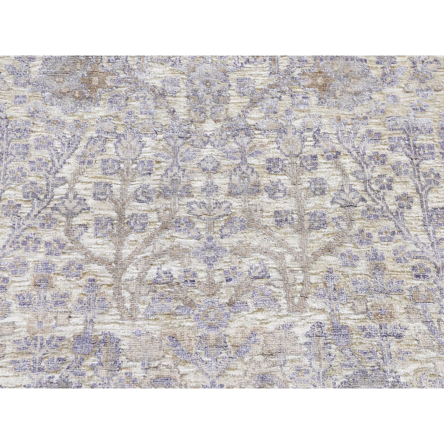 5-x6-10- Willow And Cypress Tree Design Silk With Textured Wool Hand Knotted Oriental Rug 