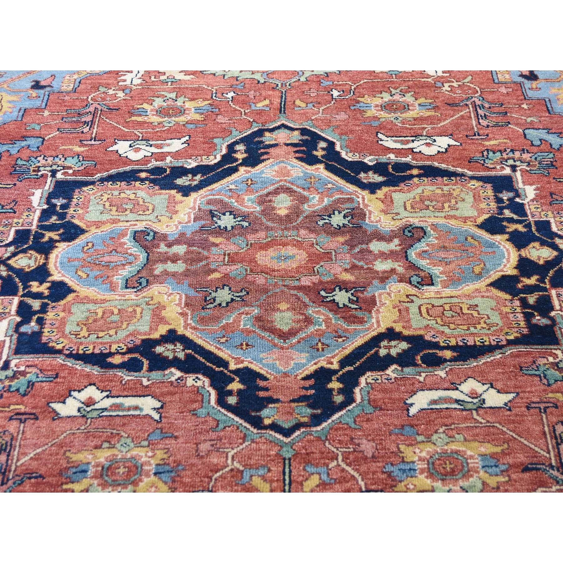 5-x7-2  Antiqued Heriz Re-creation Pure Wool Hand-Knotted Oriental Rug 