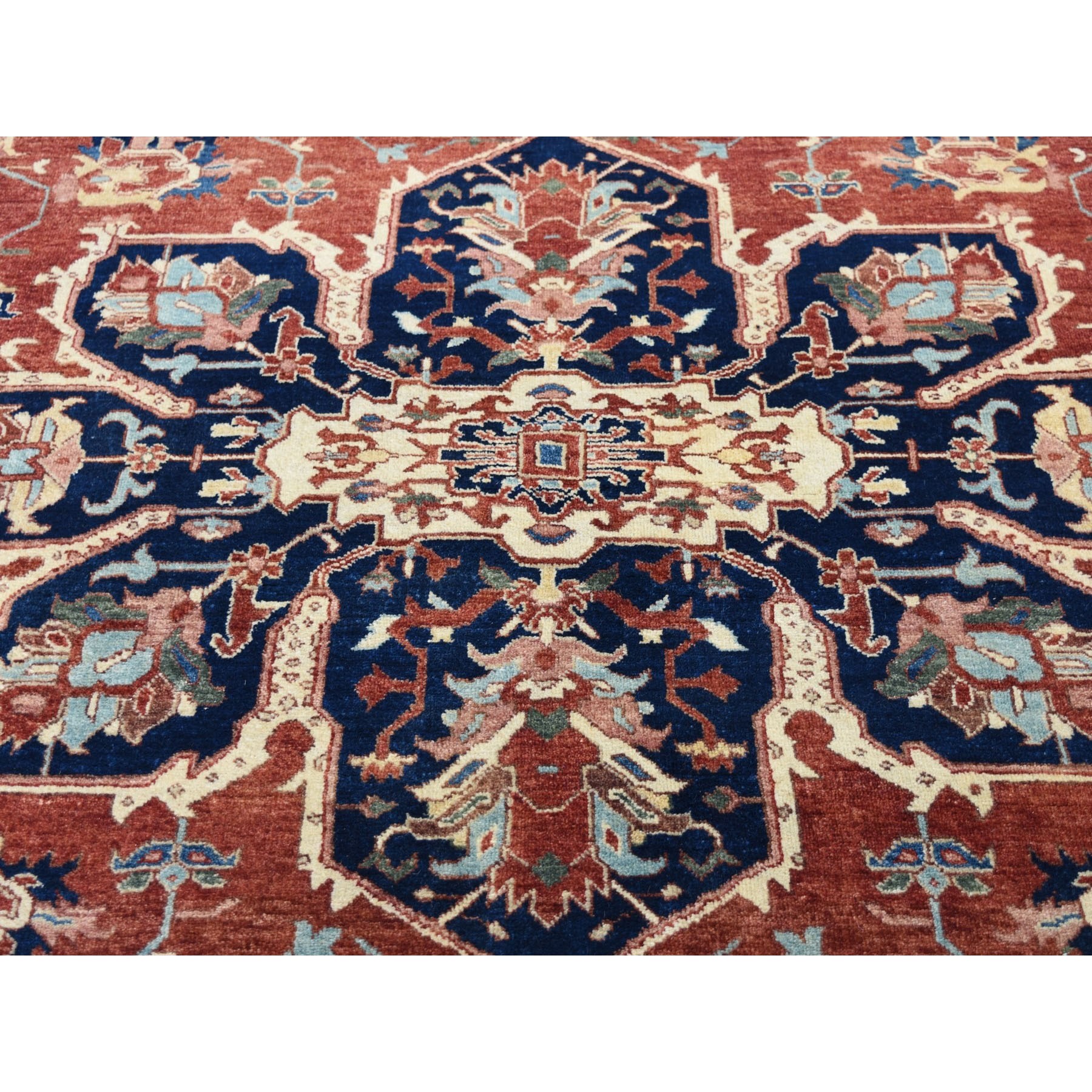 8-x10-2  Antiqued Heriz Re-creation Pure Wool Hand Knotted Oriental Rug 